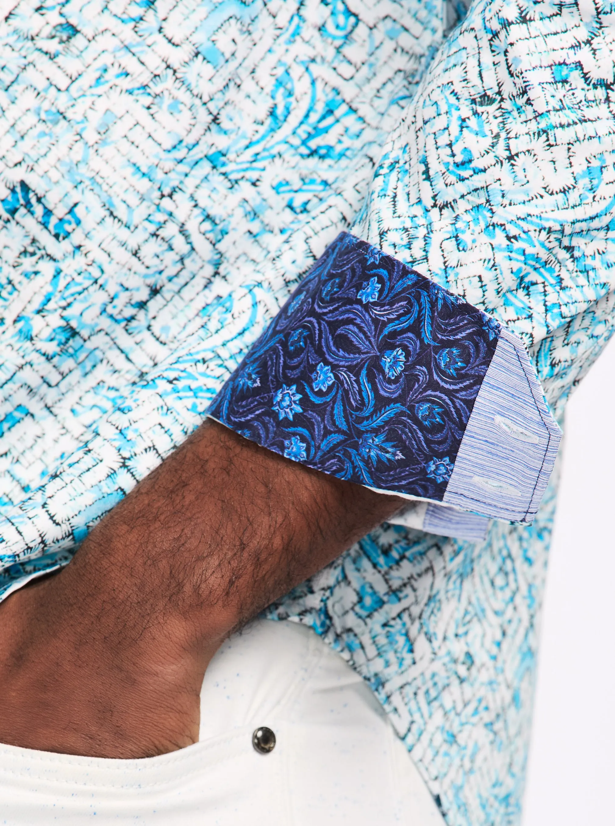 HAMILTON LONG SLEEVE BUTTON DOWN SHIRT sold by Robert Graham product image thumbnail 3