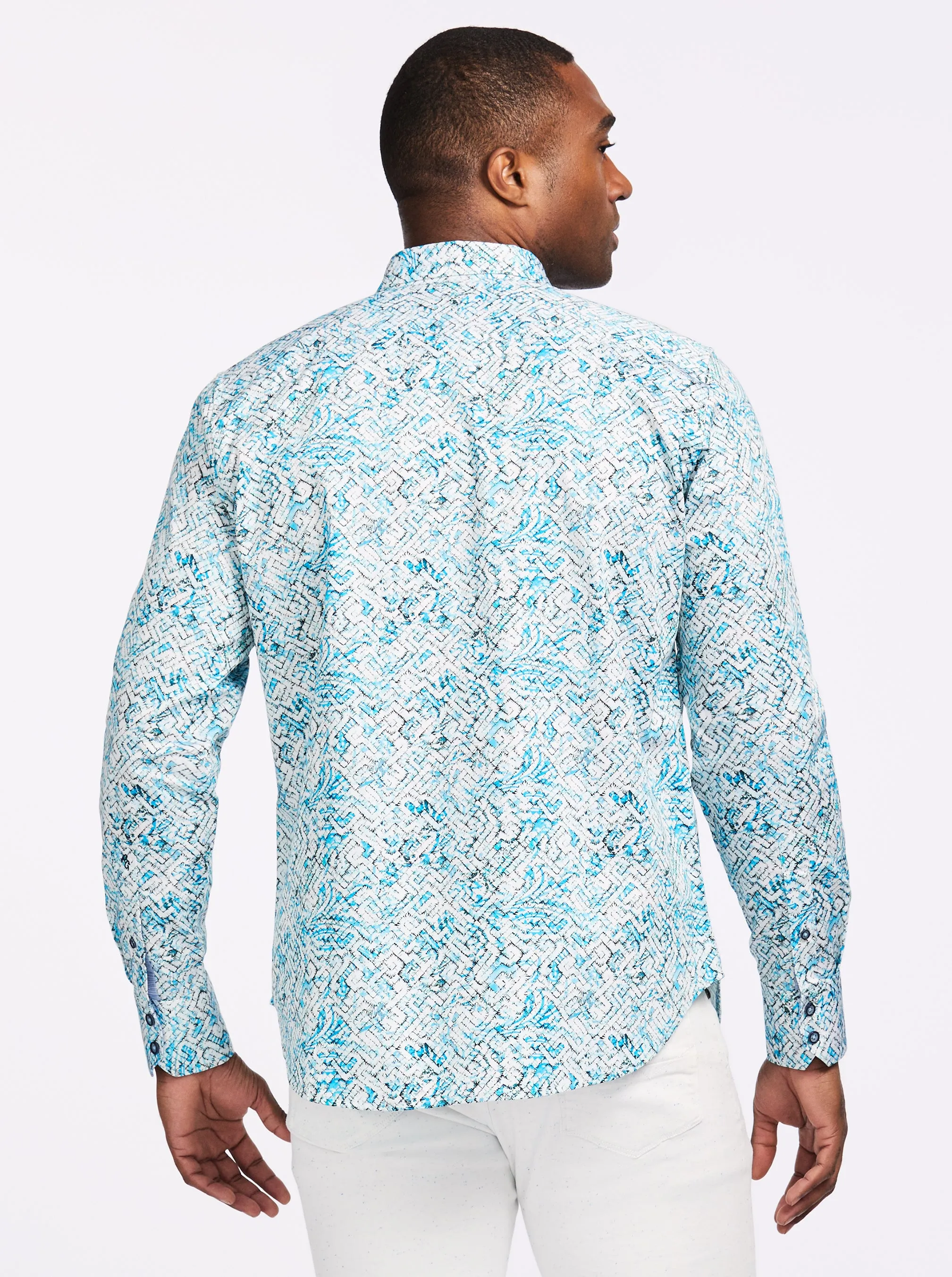 HAMILTON LONG SLEEVE BUTTON DOWN SHIRT sold by Robert Graham product image thumbnail 2