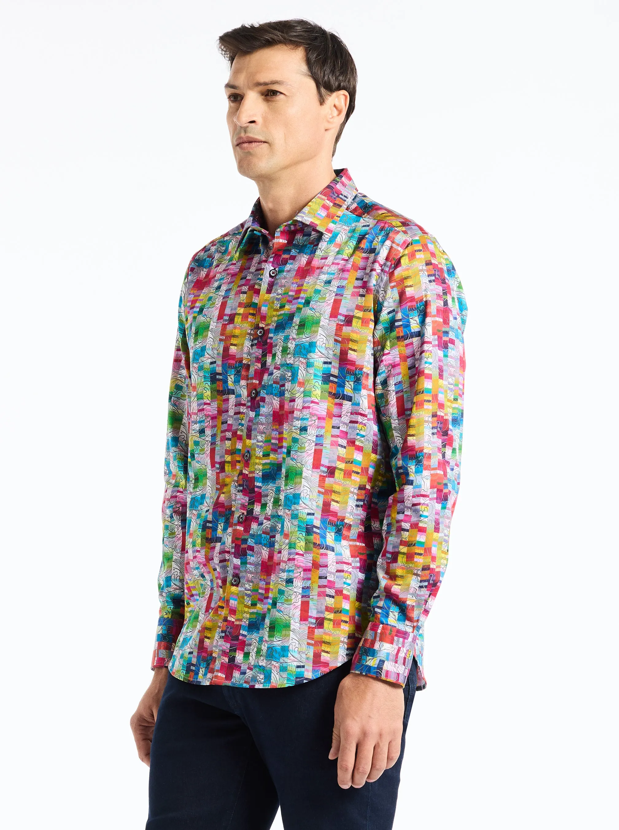 LEROY LONG SLEEVE BUTTON DOWN SHIRT sold by Robert Graham product image thumbnail 3