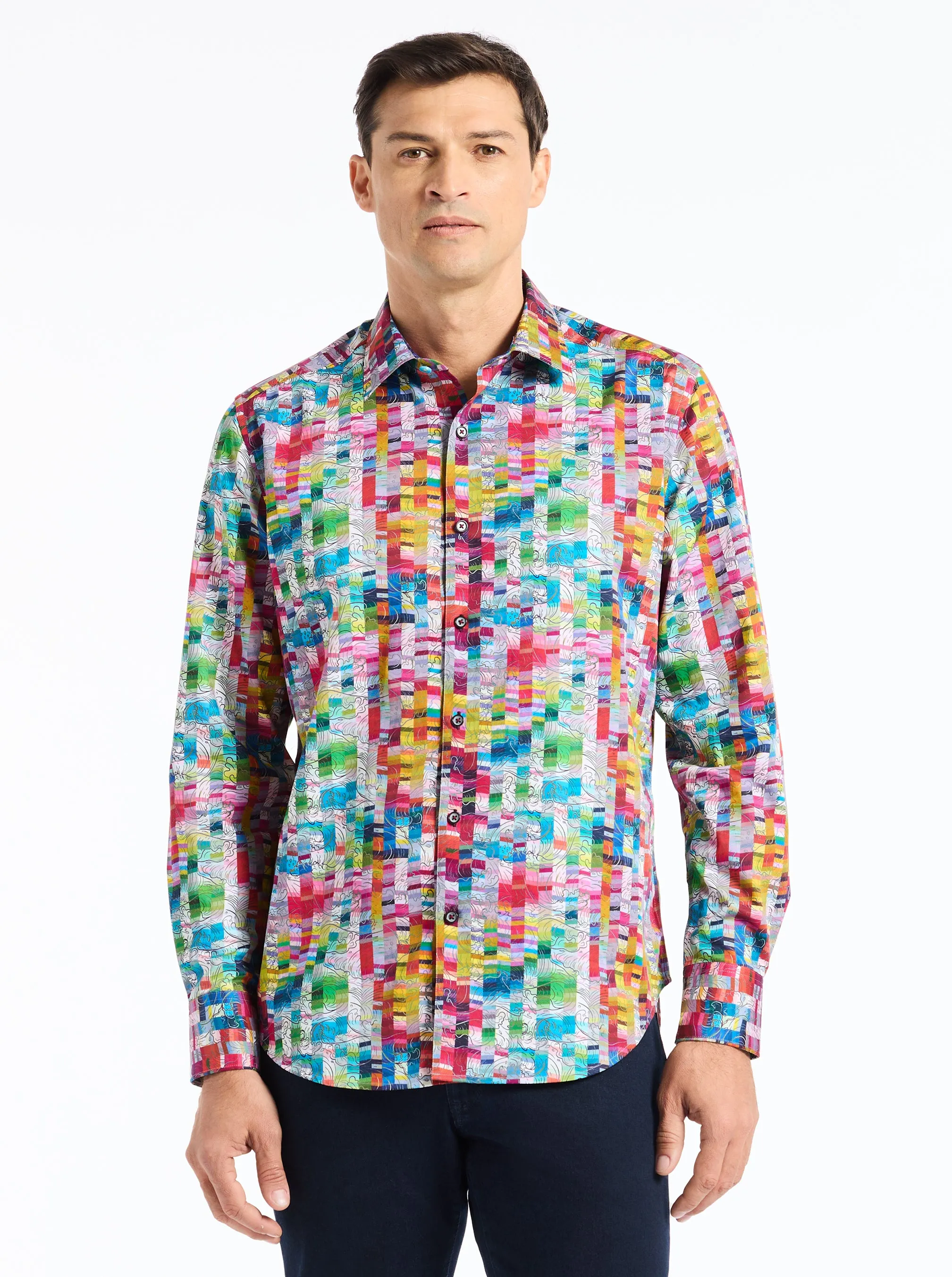 LEROY LONG SLEEVE BUTTON DOWN SHIRT sold by Robert Graham
