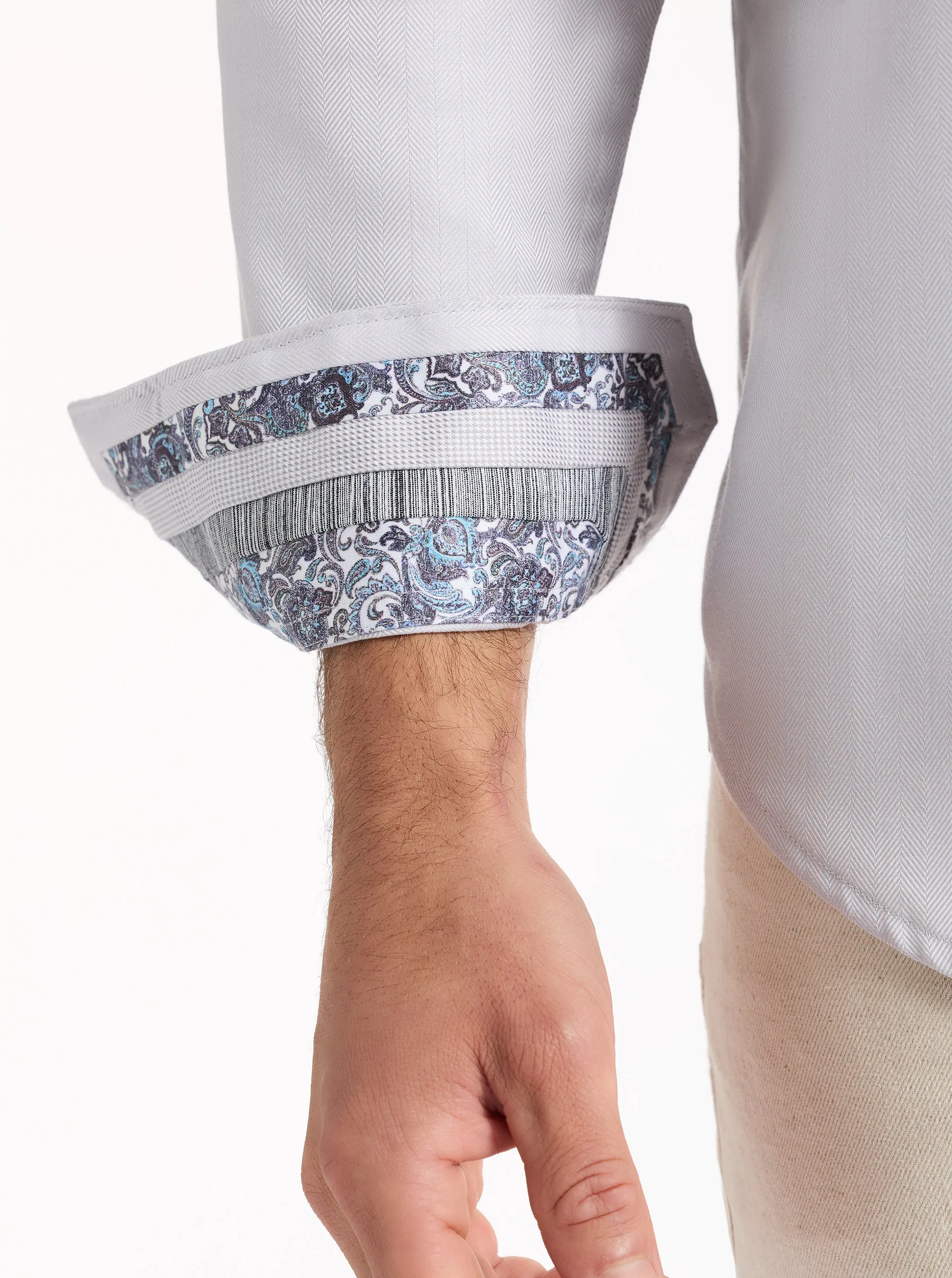 JEMI LONG SLEEVE BUTTON DOWN SHIRT sold by Robert Graham product image thumbnail 5