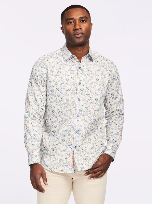 CARMO LONG SLEEVE BUTTON DOWN SHIRT made by Robert Graham