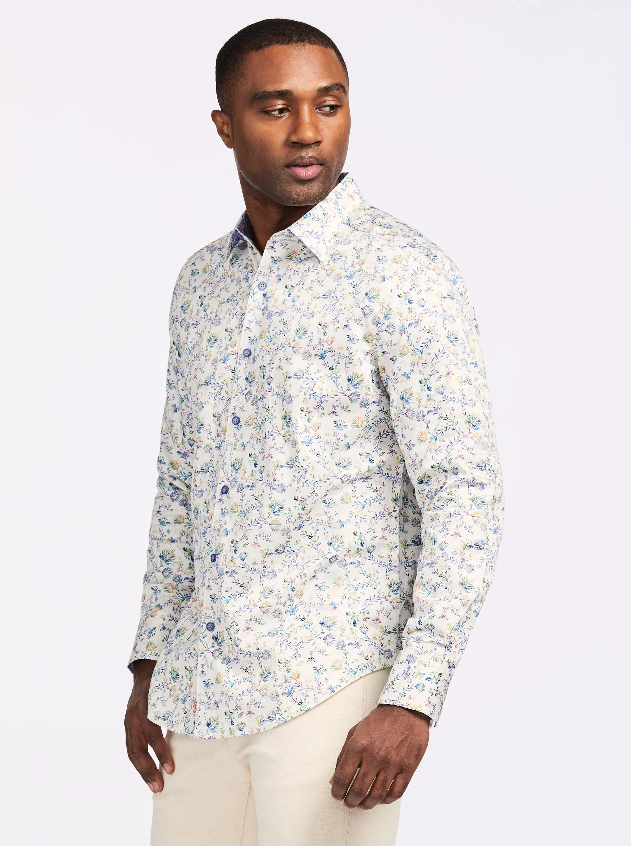 CARMO LONG SLEEVE BUTTON DOWN SHIRT sold by Robert Graham product image thumbnail 3