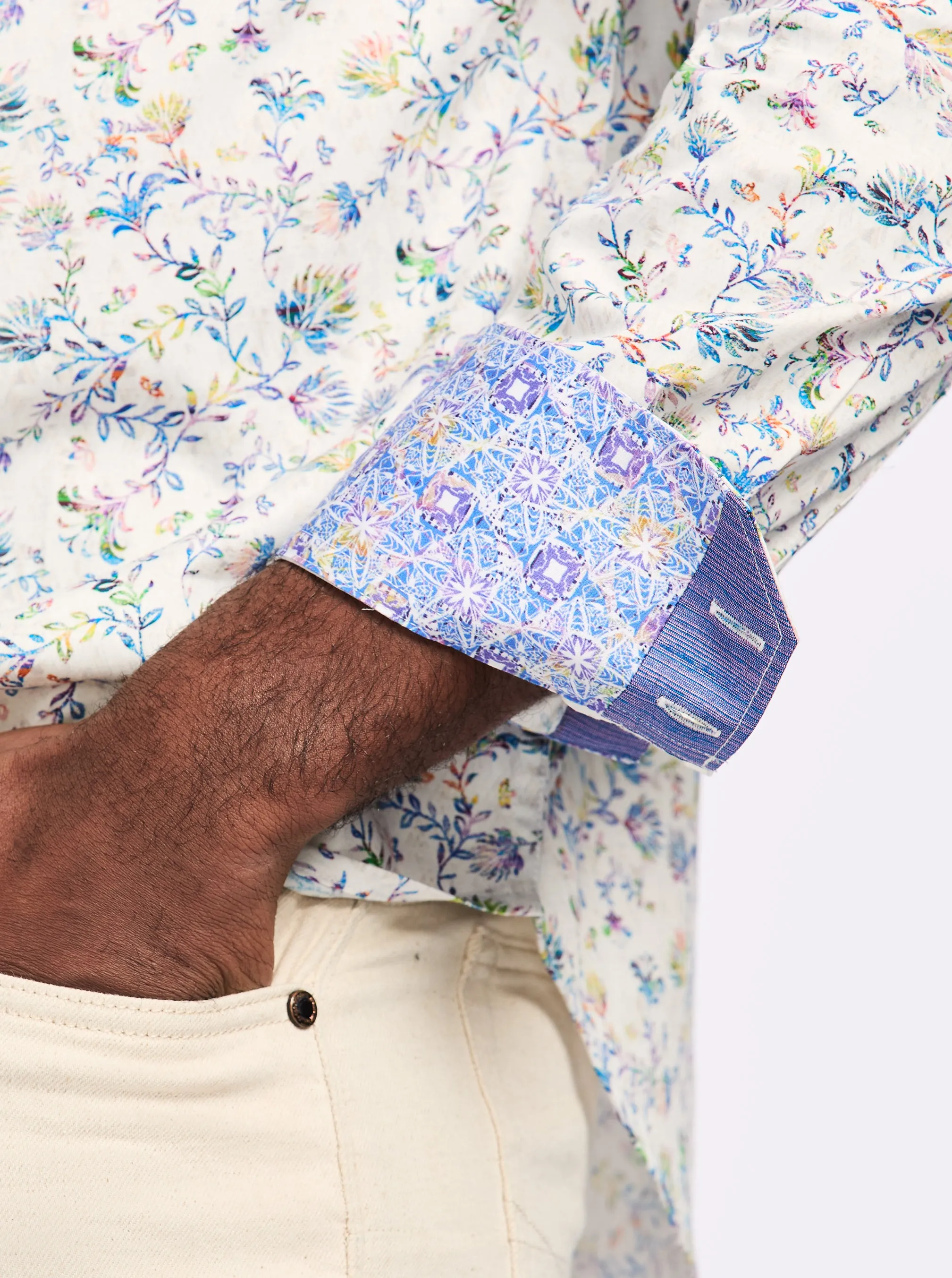 CARMO LONG SLEEVE BUTTON DOWN SHIRT sold by Robert Graham product image thumbnail 5