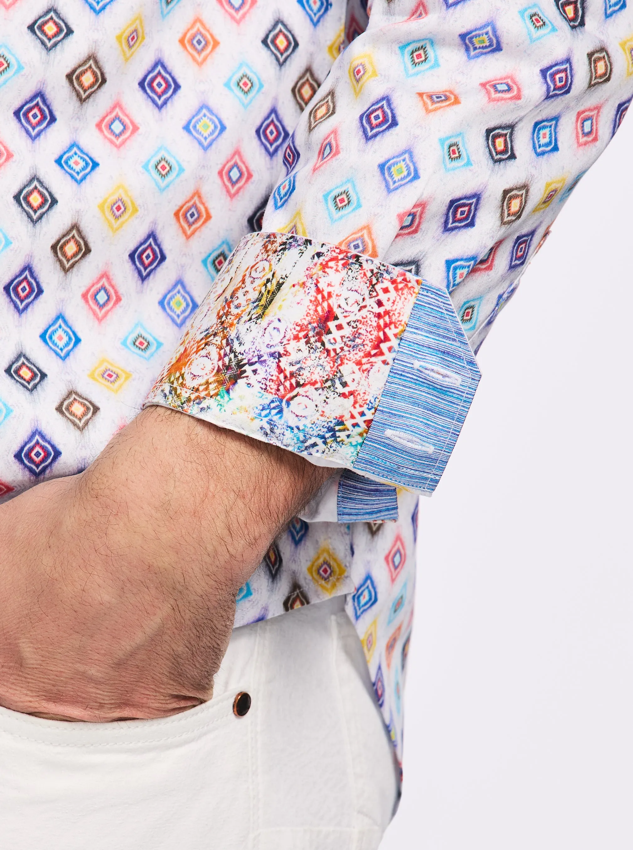 PETERMAN LONG SLEEVE BUTTON DOWN SHIRT sold by Robert Graham product image thumbnail 3