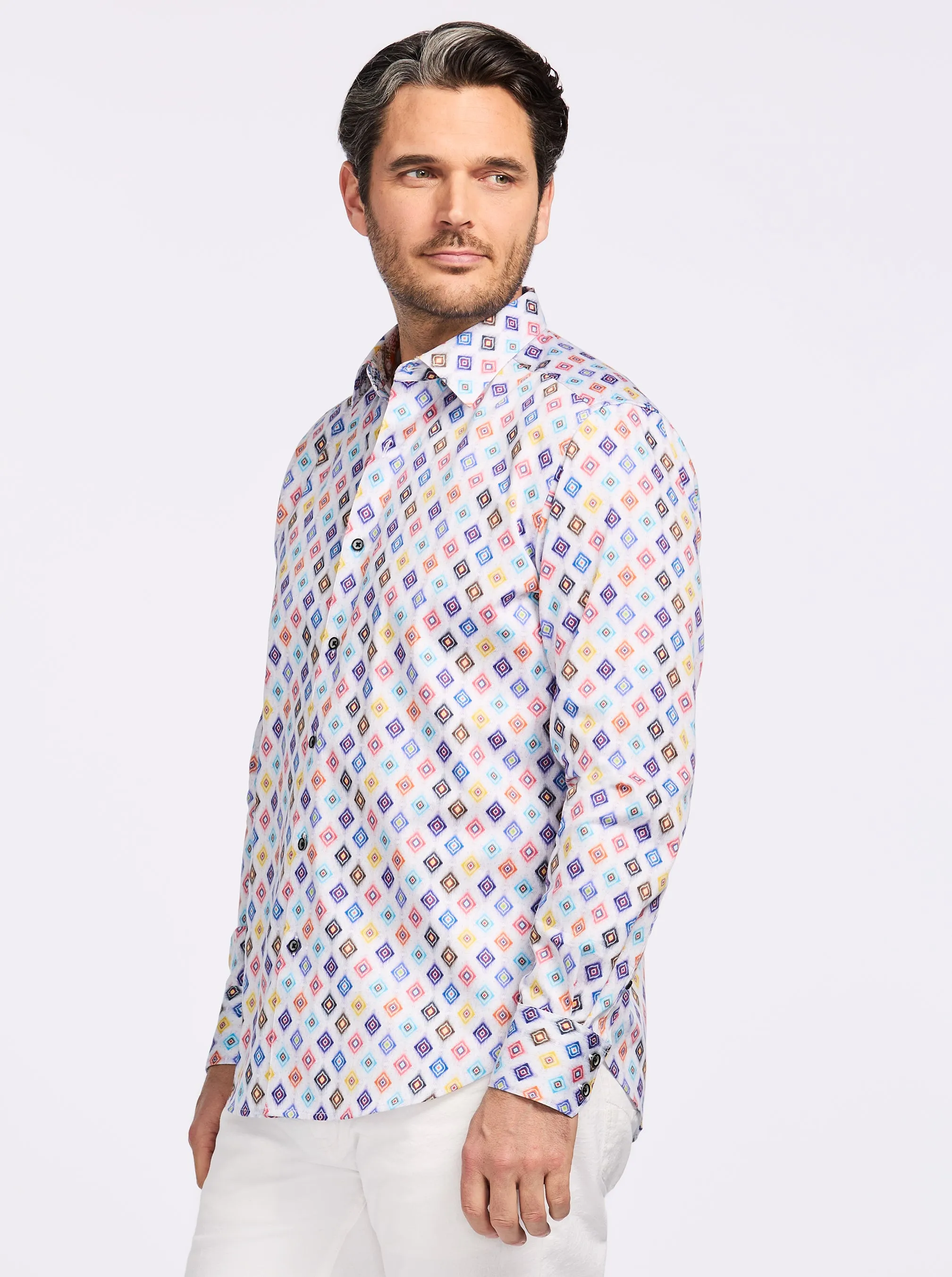 PETERMAN LONG SLEEVE BUTTON DOWN SHIRT sold by Robert Graham product image thumbnail 5