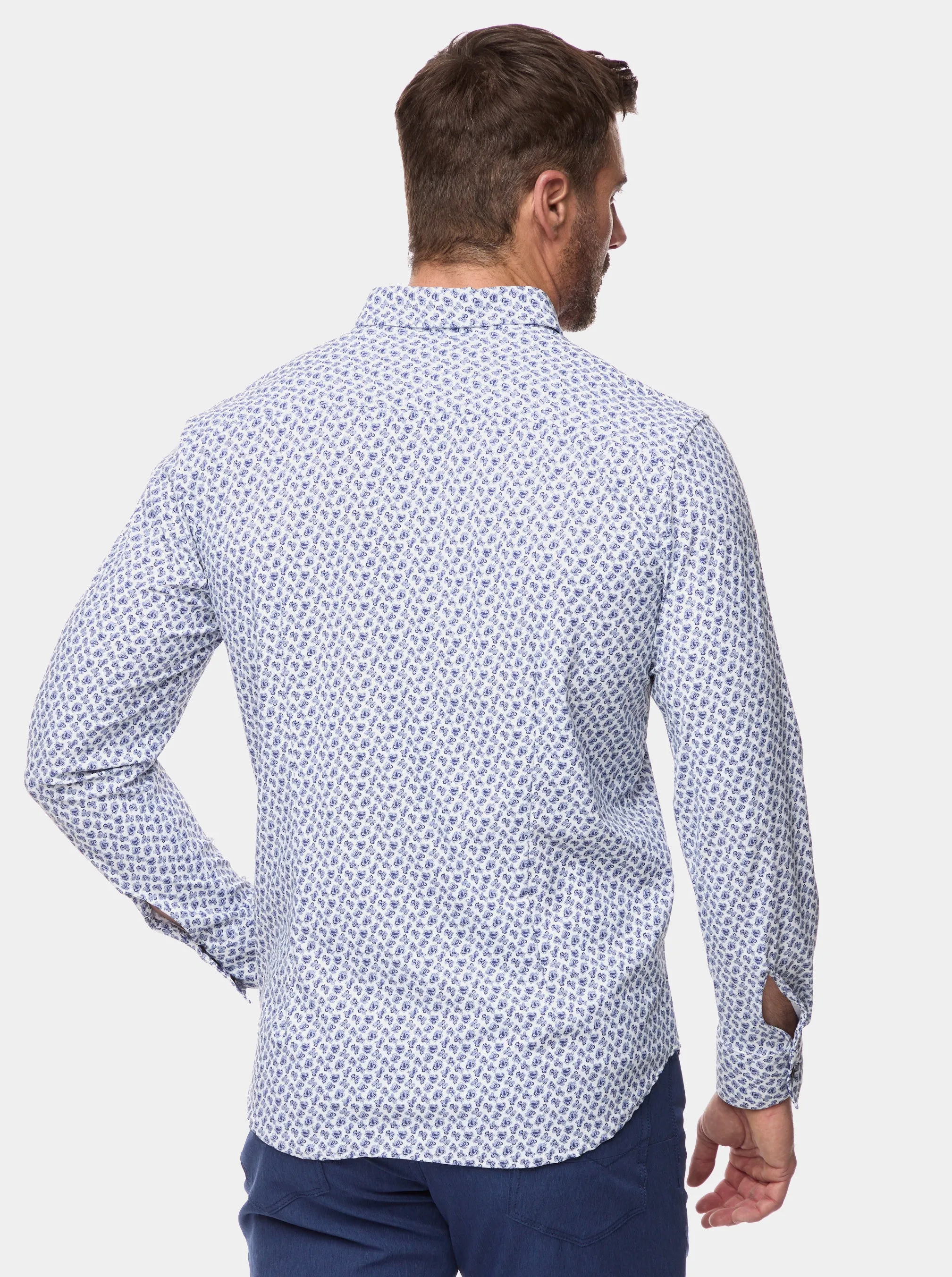 HARLAN LONG SLEEVE BUTTON DOWN SHIRT sold by Robert Graham product image thumbnail 4