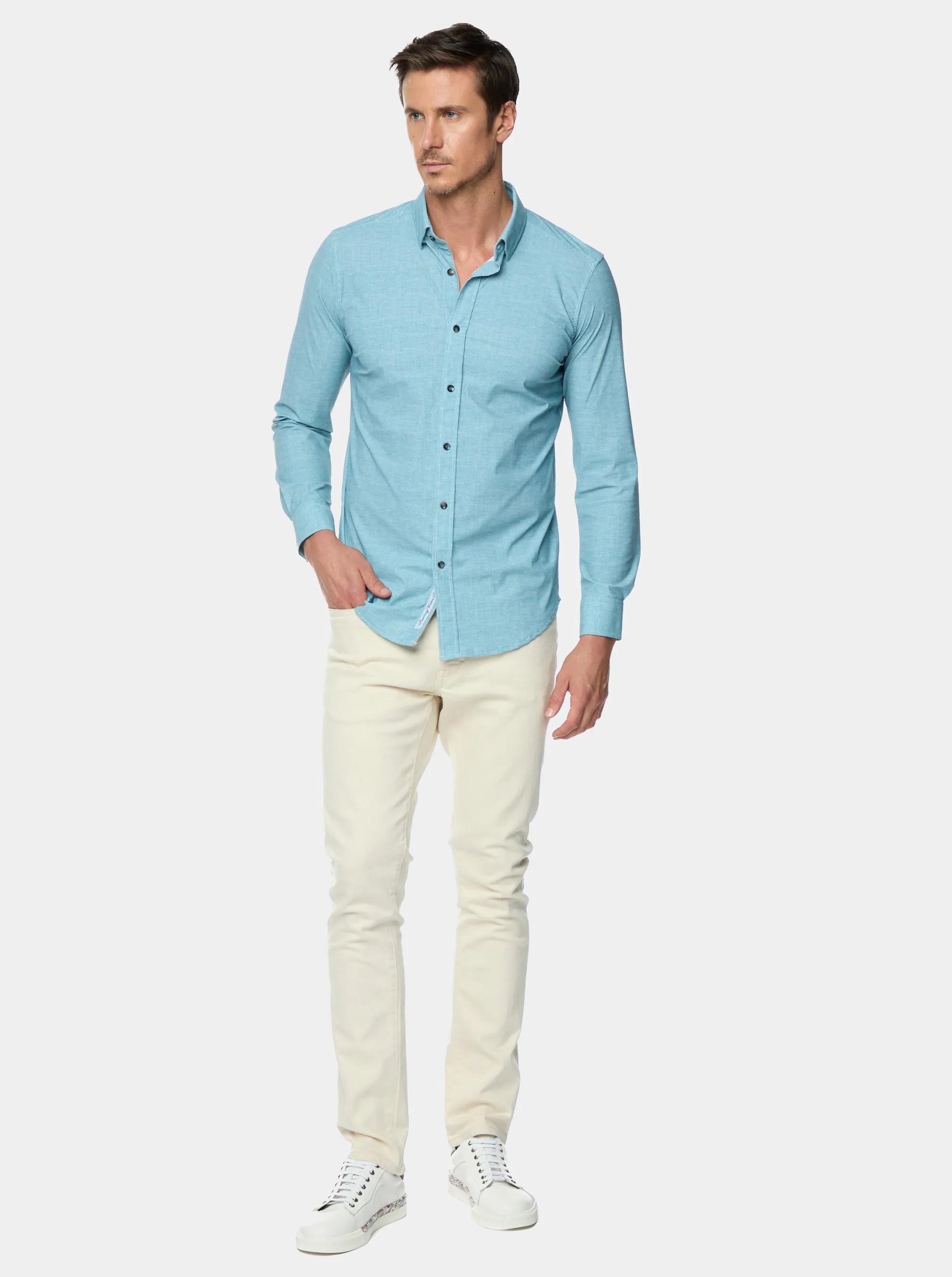 RENLEY LONG SLEEVE BUTTON DOWN SHIRT sold by Robert Graham product image thumbnail 5