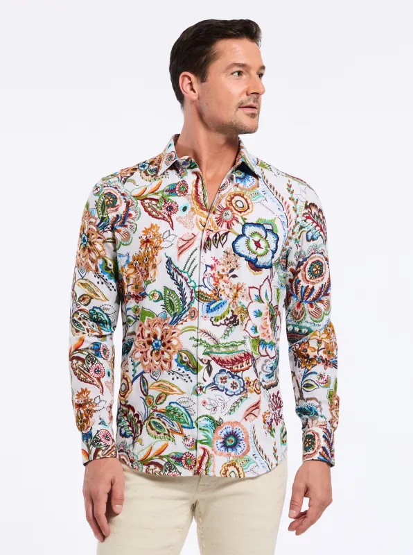 PALAWAN LONG SLEEVE BUTTON DOWN SHIRT made by Robert Graham