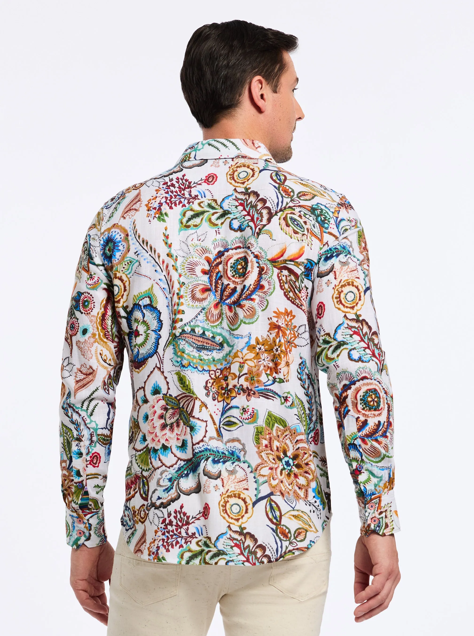 PALAWAN LONG SLEEVE BUTTON DOWN SHIRT sold by Robert Graham product image thumbnail 3
