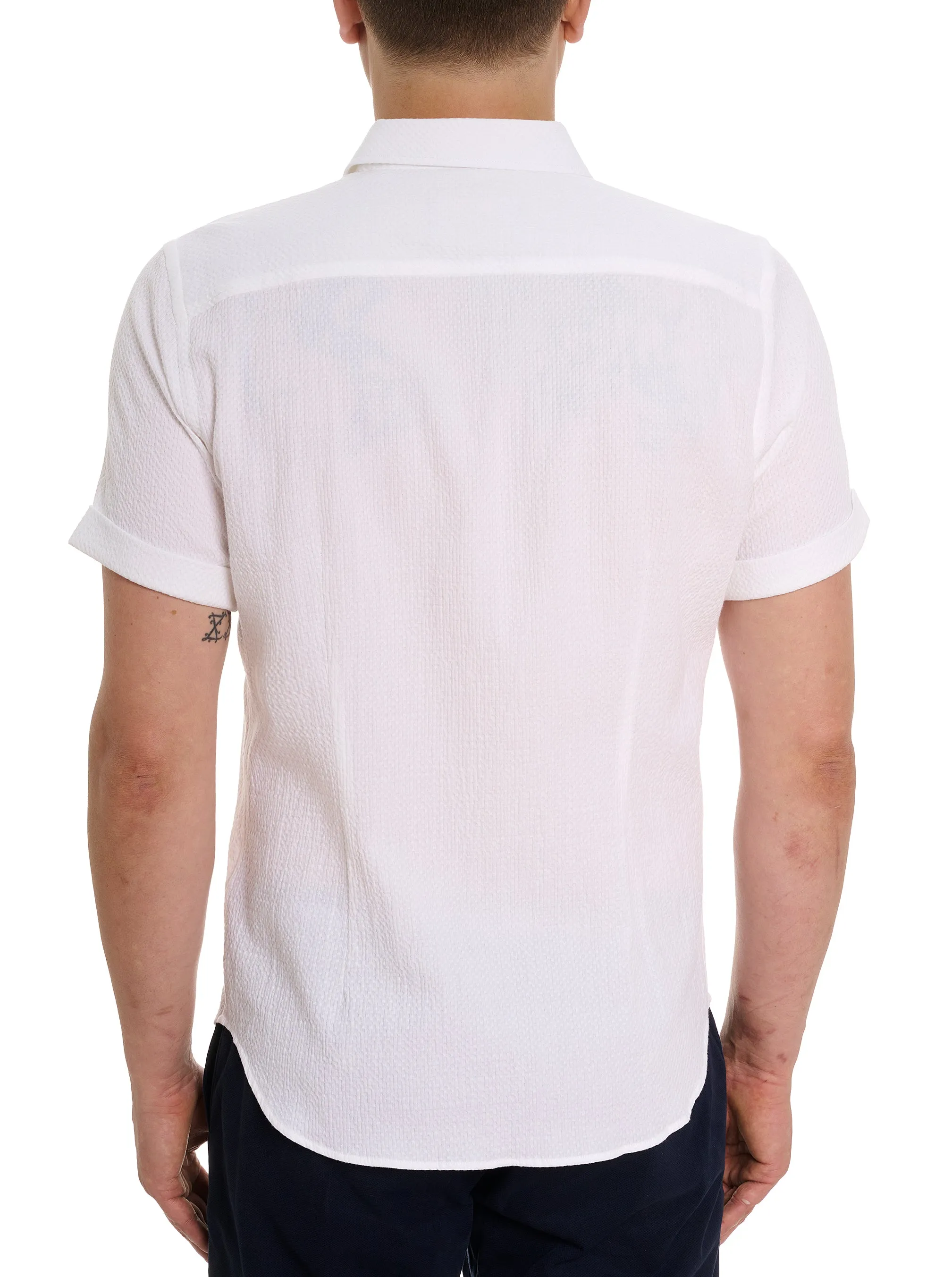 REID SHORT SLEEVE BUTTON DOWN SHIRT sold by Robert Graham product image thumbnail 3