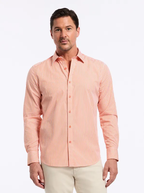 GREENWICH LONG SLEEVE BUTTON DOWN SHIRT made by Robert Graham