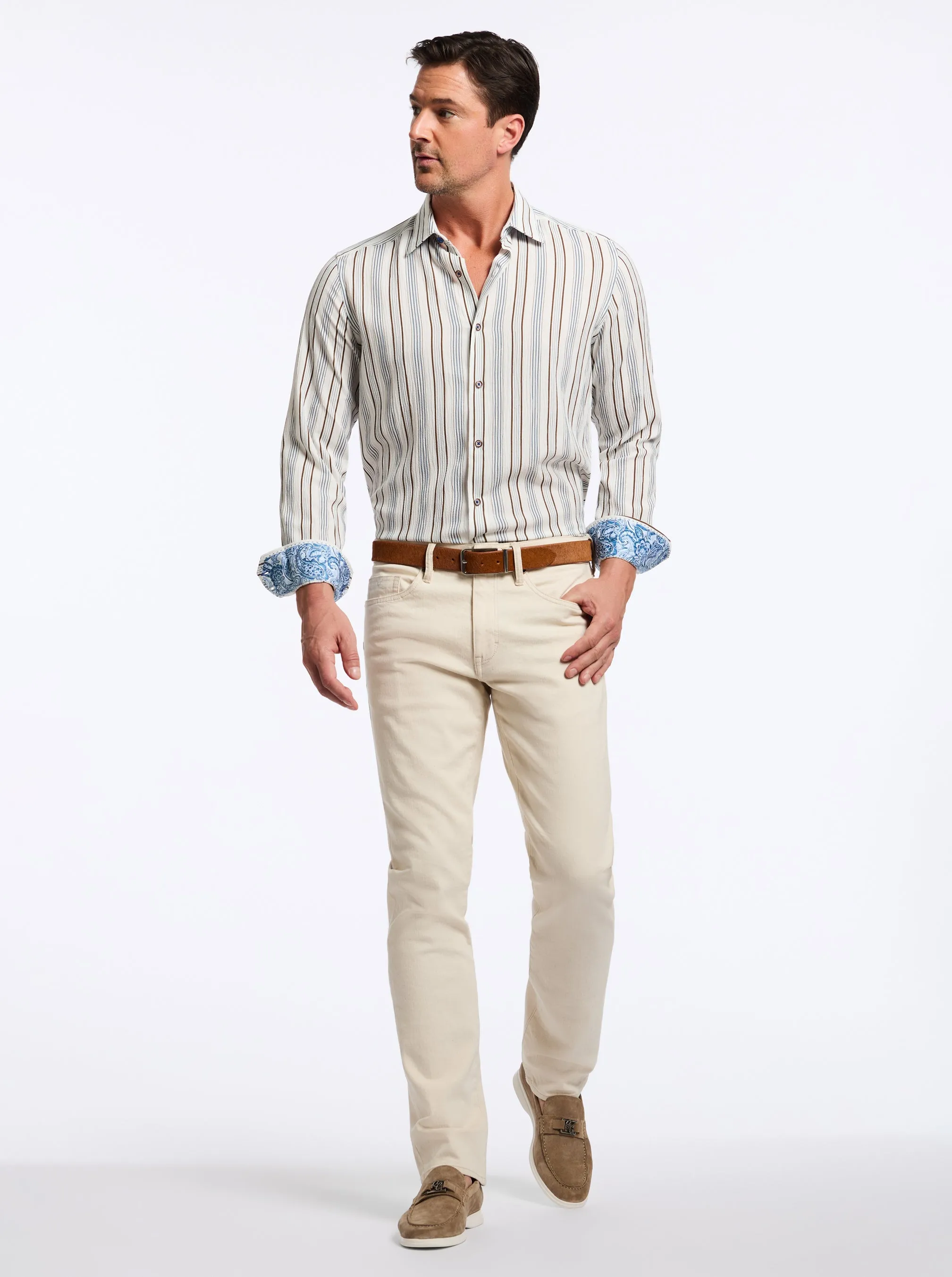 STAMFORD LONG SLEEVE BUTTON DOWN SHIRT sold by Robert Graham product image thumbnail 4