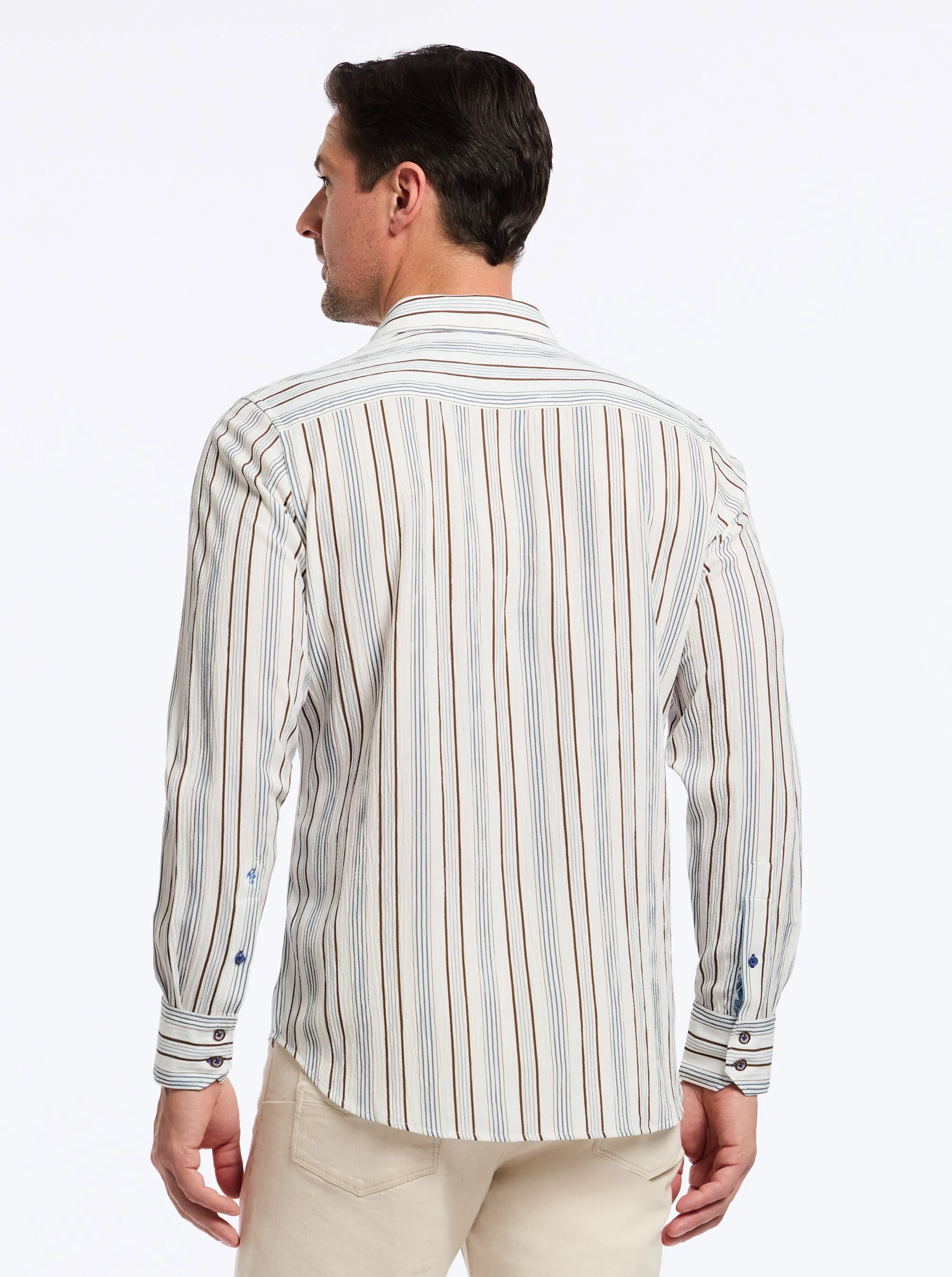 STAMFORD LONG SLEEVE BUTTON DOWN SHIRT sold by Robert Graham product image thumbnail 2