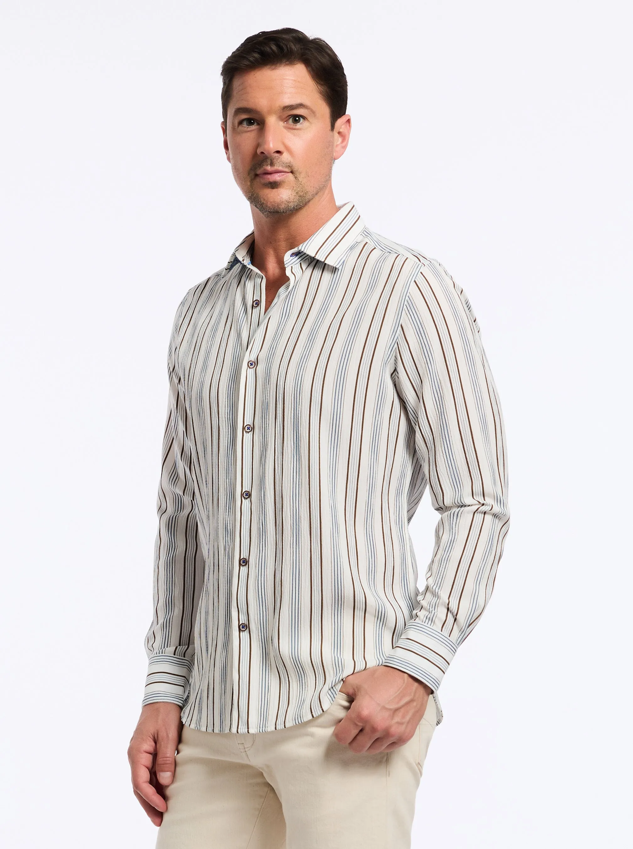 STAMFORD LONG SLEEVE BUTTON DOWN SHIRT sold by Robert Graham