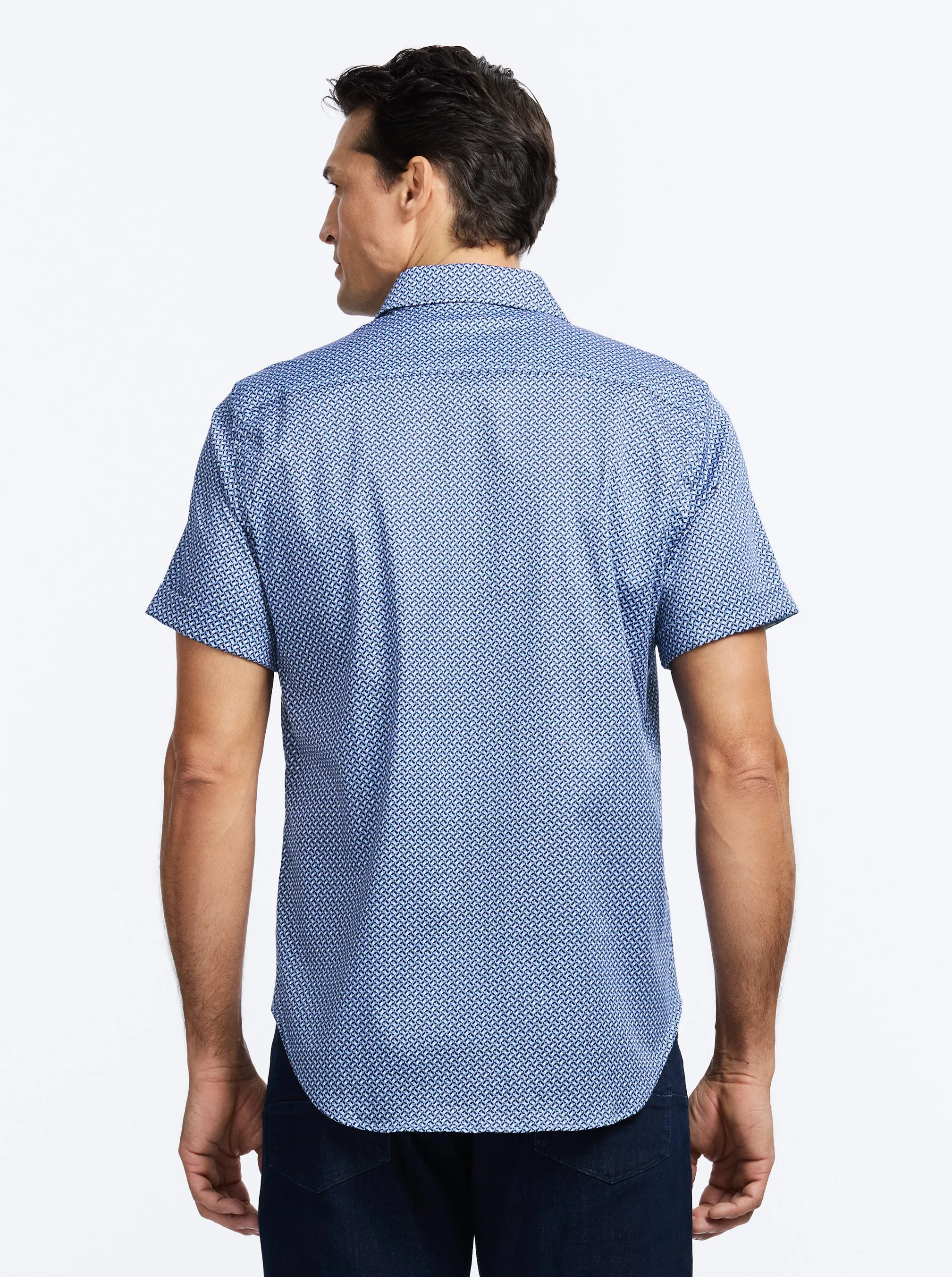 GRINNELL SHORT SLEEVE BUTTON DOWN SHIRT sold by Robert Graham product image thumbnail 3