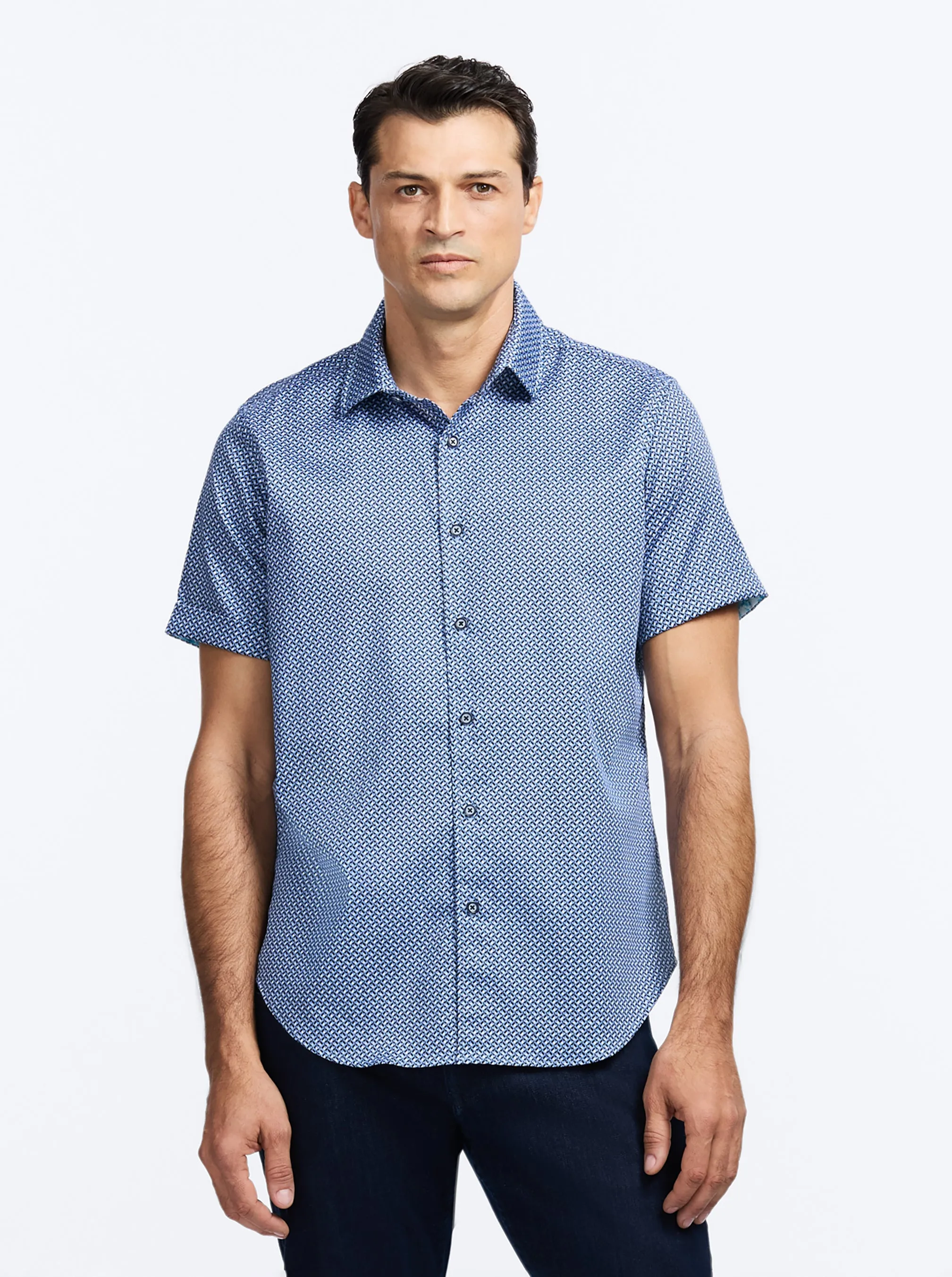 GRINNELL SHORT SLEEVE BUTTON DOWN SHIRT sold by Robert Graham