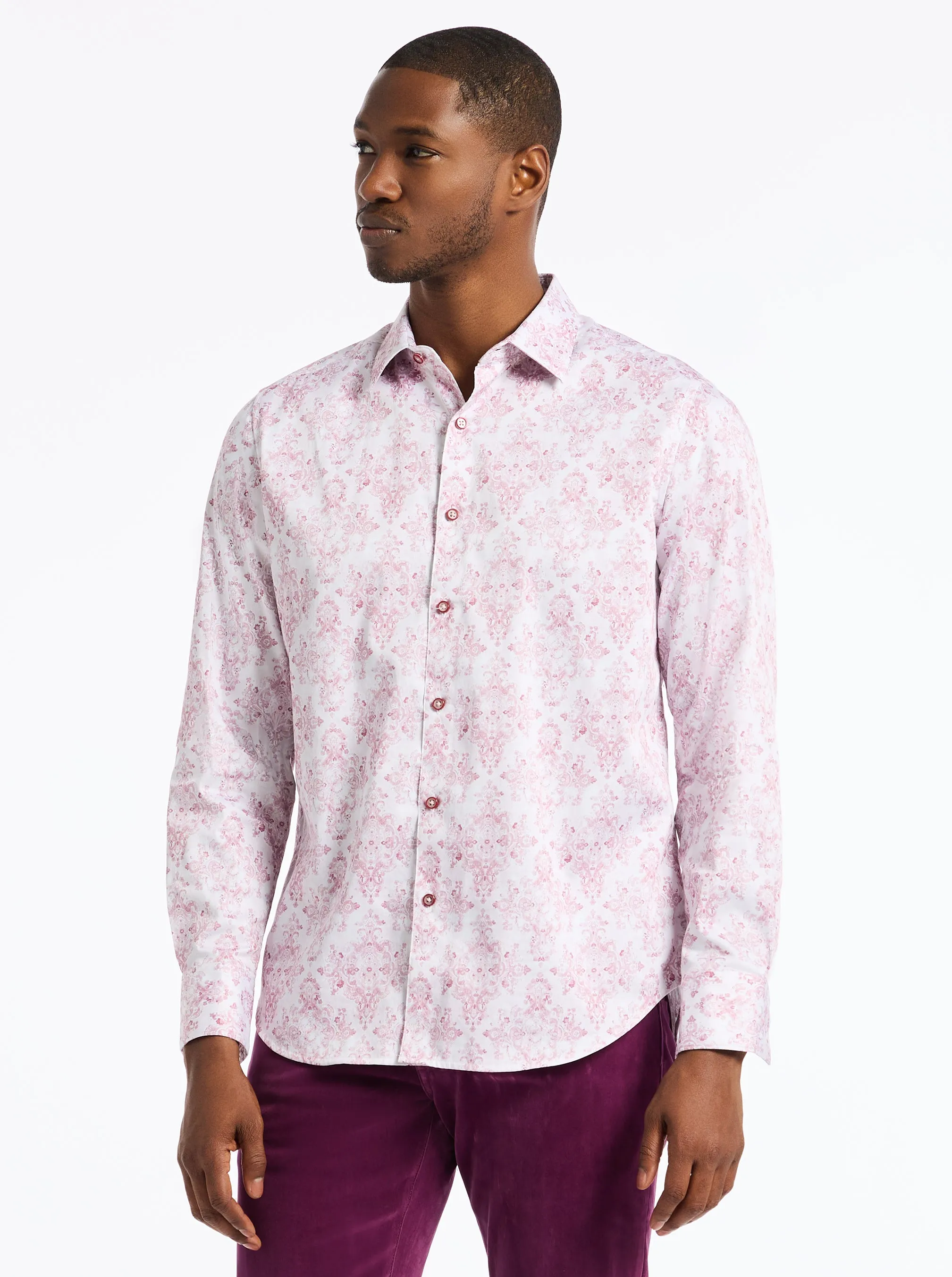 DELANCEY LONG SLEEVE BUTTON DOWN SHIRT sold by Robert Graham product image thumbnail 4