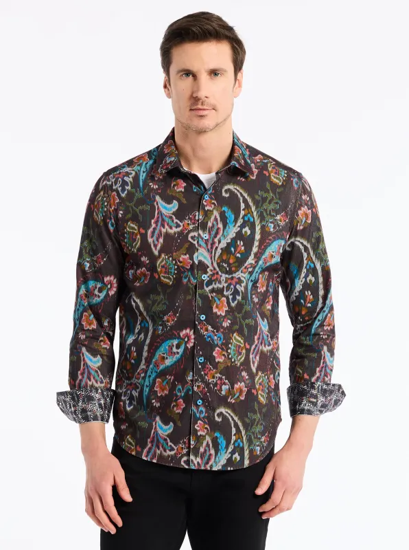 MONTAGE LONG SLEEVE BUTTON DOWN SHIRT made by Robert Graham