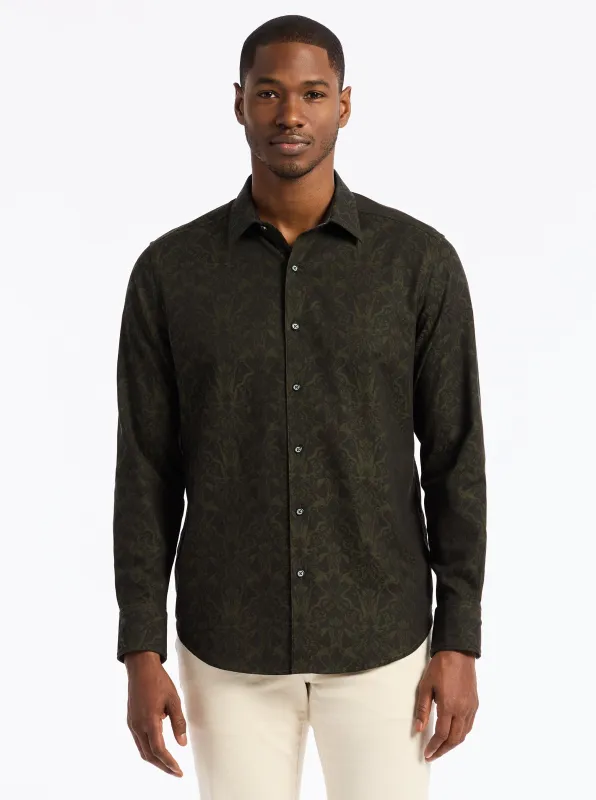 HIGHLAND LONG SLEEVE BUTTON DOWN SHIRT made by Robert Graham