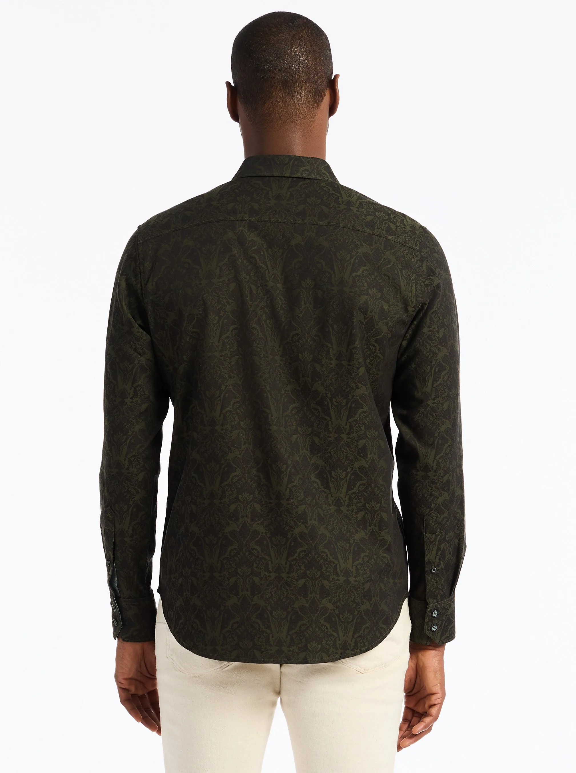 HIGHLAND LONG SLEEVE BUTTON DOWN SHIRT sold by Robert Graham product image thumbnail 3