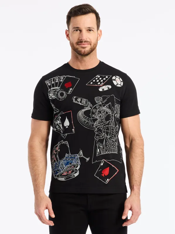 LUCKY ROLL SHORT SLEEVE T-SHIRT made by Robert Graham