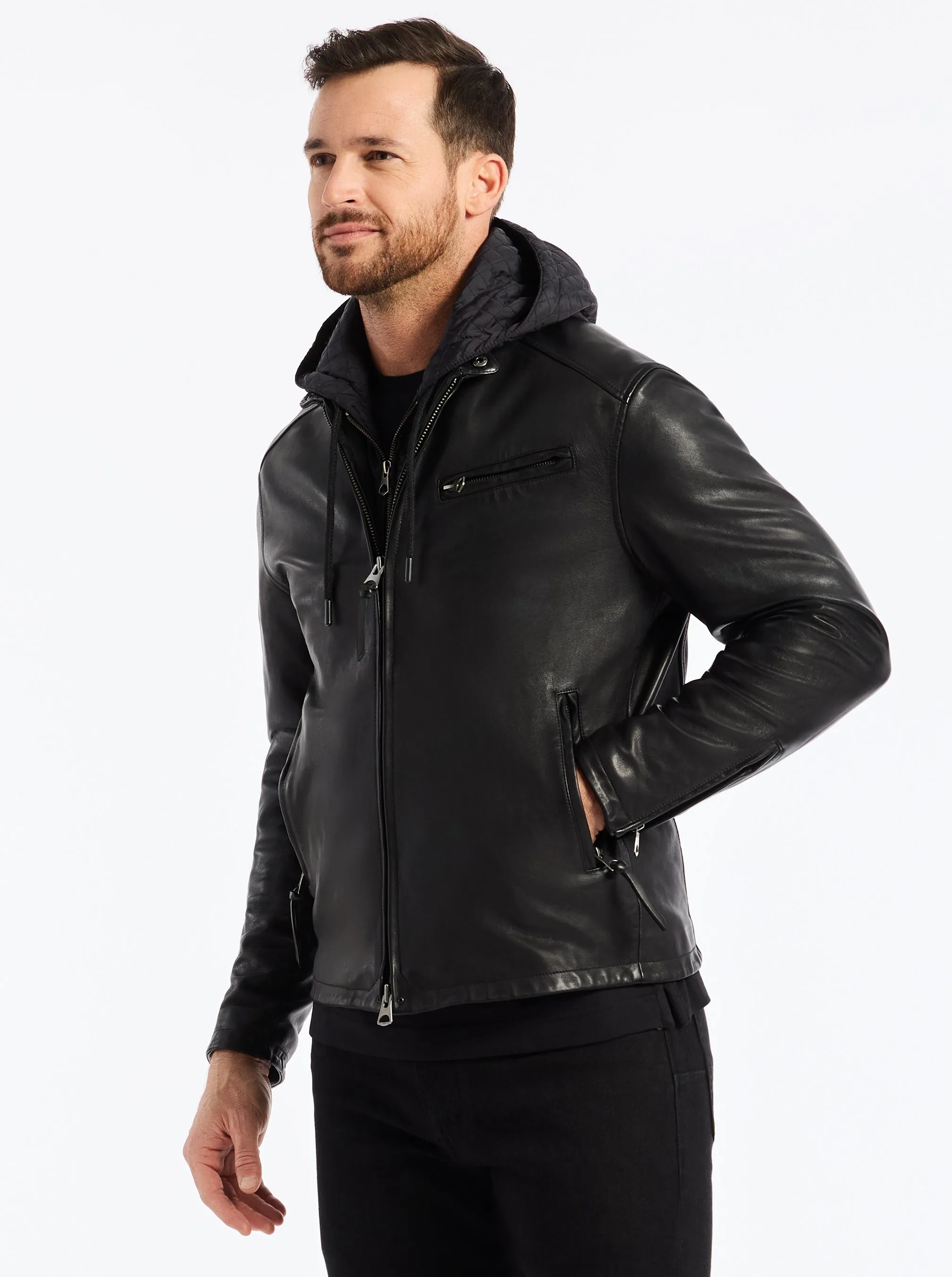 CEDRO LEATHER JACKET sold by Robert Graham product image thumbnail 3