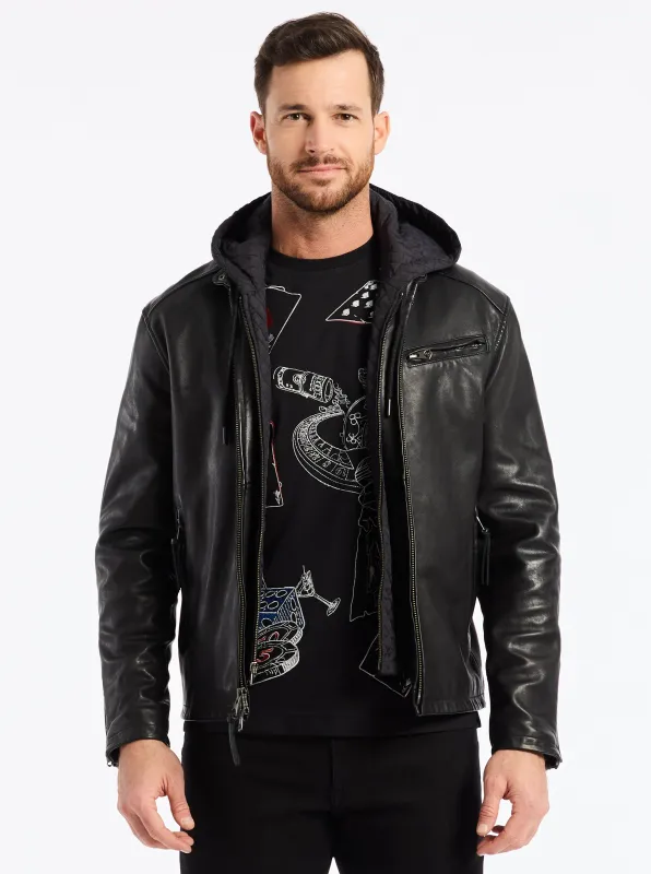 CEDRO LEATHER JACKET made by Robert Graham
