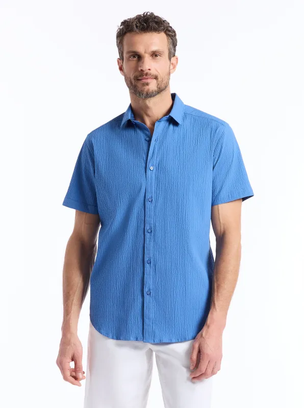 THRESHER SHORT SLEEVE BUTTON DOWN SHIRT made by Robert Graham