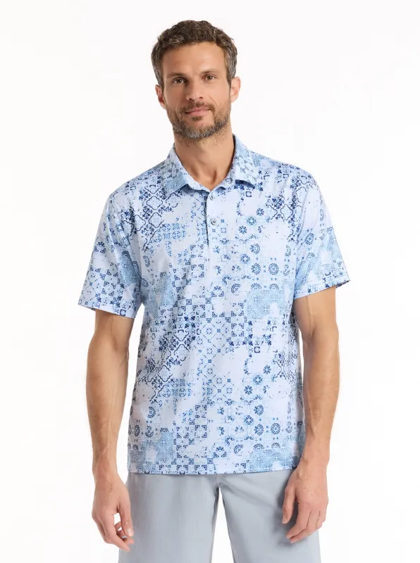 RIVERSIDE SHORT SLEEVE POLO made by Robert Graham