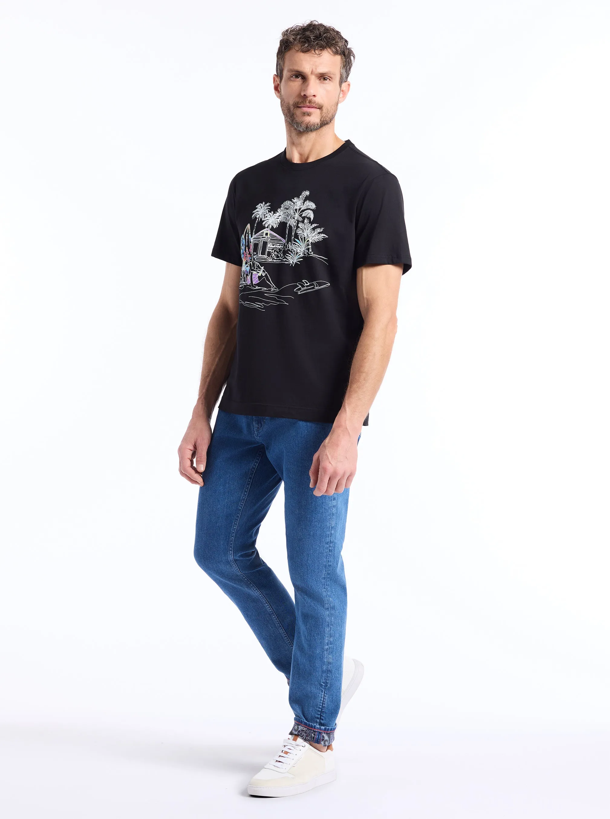 RG BEACH HOUSE SHORT SLEEVE T-SHIRT sold by Robert Graham product image thumbnail 5