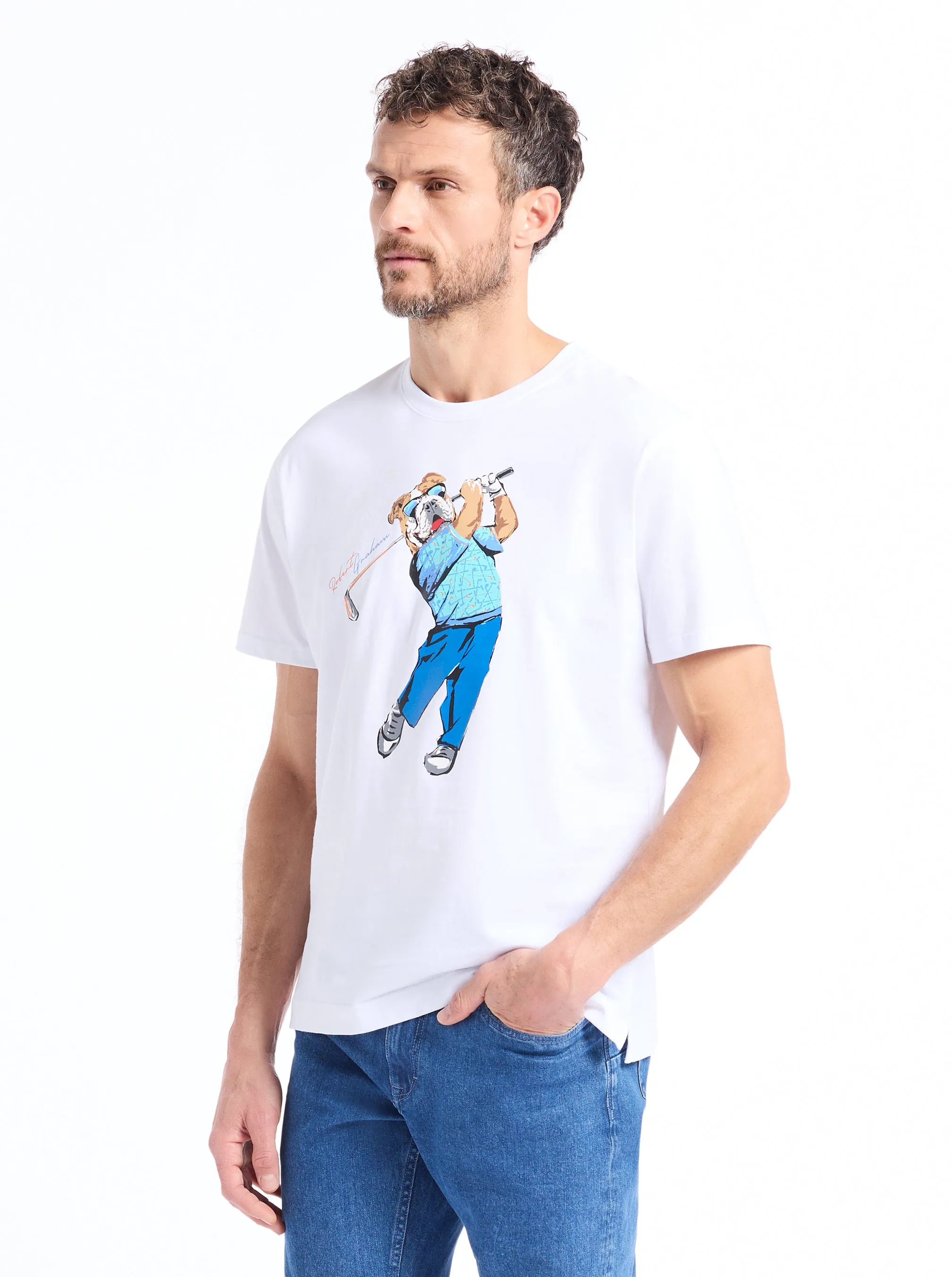 GOLFIN GRAHAM SHORT SLEEVE T-SHIRT sold by Robert Graham product image thumbnail 4