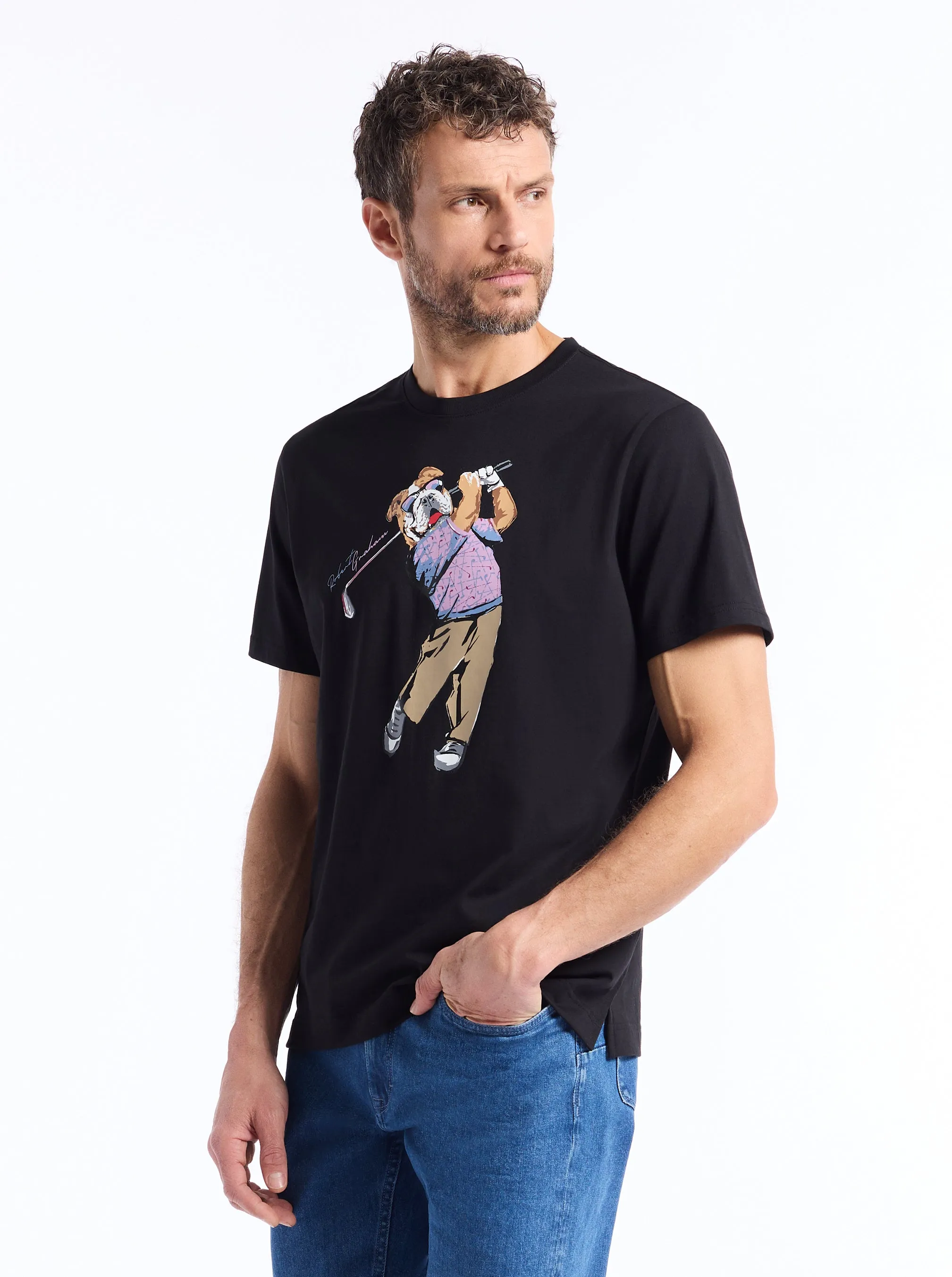 GOLFIN GRAHAM SHORT SLEEVE T-SHIRT sold by Robert Graham product image thumbnail 4
