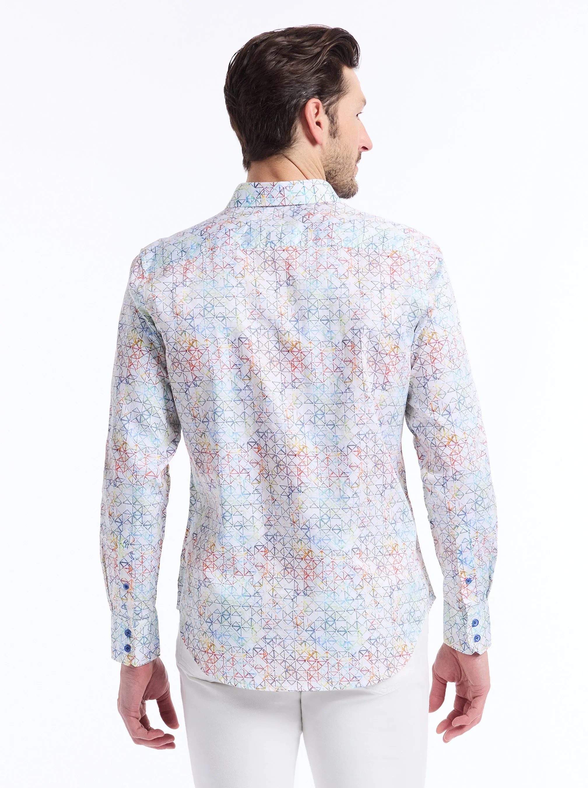 NAVER LONG SLEEVE BUTTON DOWN SHIRT sold by Robert Graham product image thumbnail 5