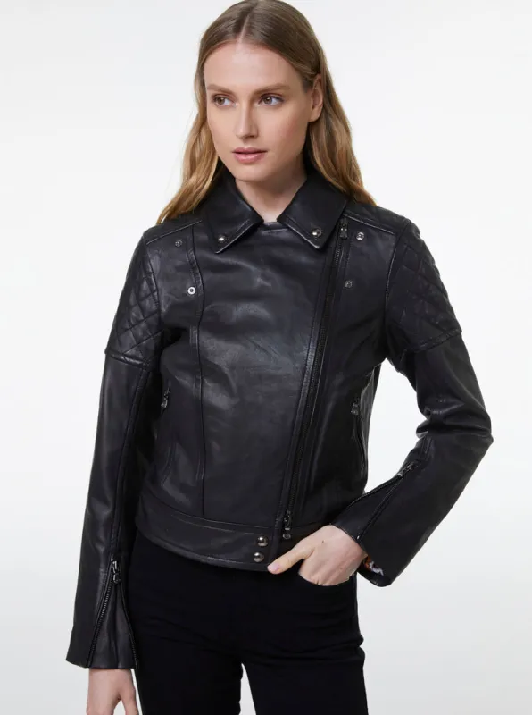 MONROE LEATHER JACKET made by Robert Graham
