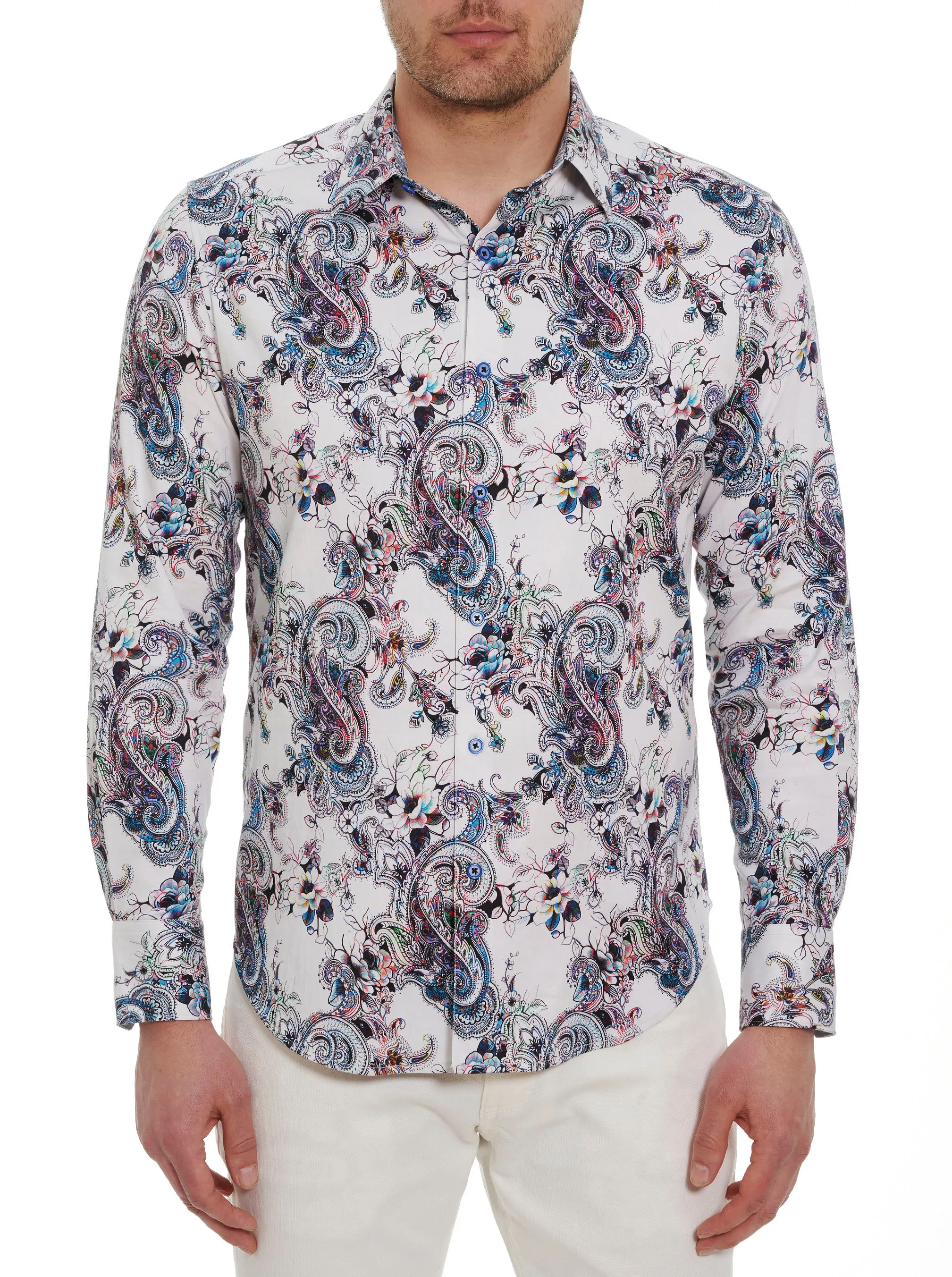 SATURN LONG SLEEVE BUTTON DOWN SHIRT sold by Robert Graham