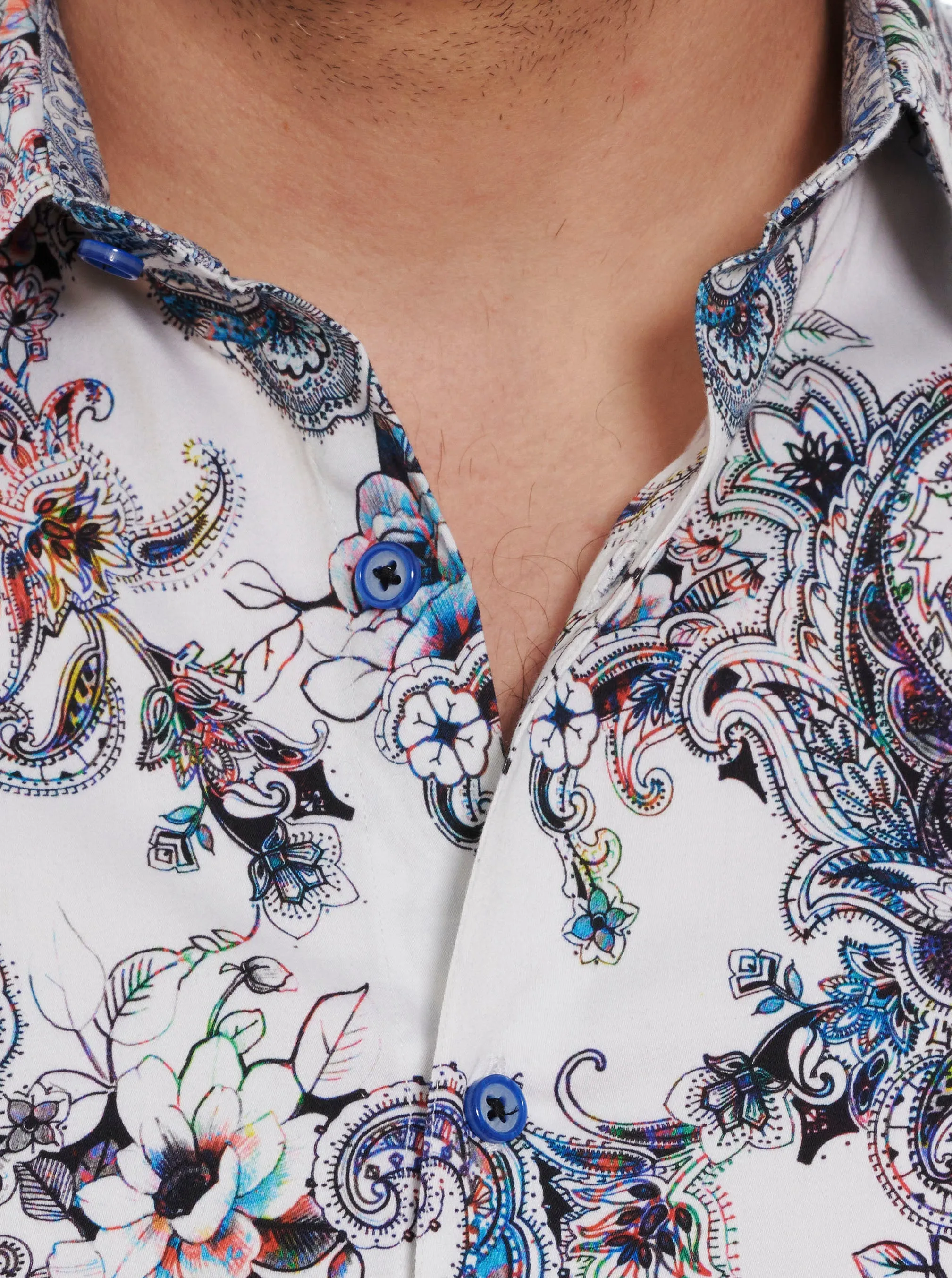 SATURN LONG SLEEVE BUTTON DOWN SHIRT sold by Robert Graham product image thumbnail 4