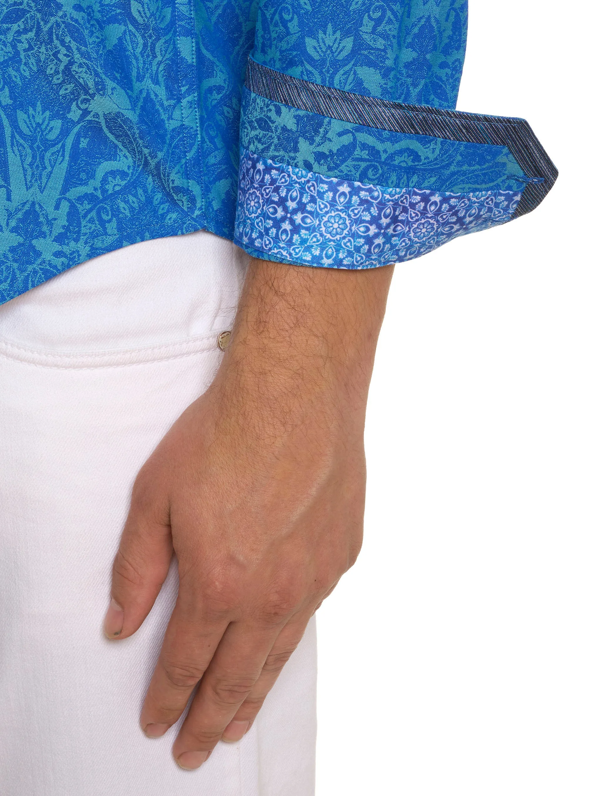 HIGHLAND LONG SLEEVE BUTTON DOWN SHIRT sold by Robert Graham product image thumbnail 2