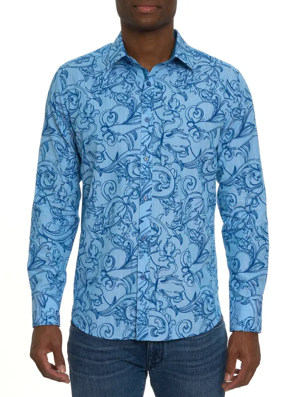ROYALTON LONG SLEEVE BUTTON DOWN SHIRT made by Robert Graham