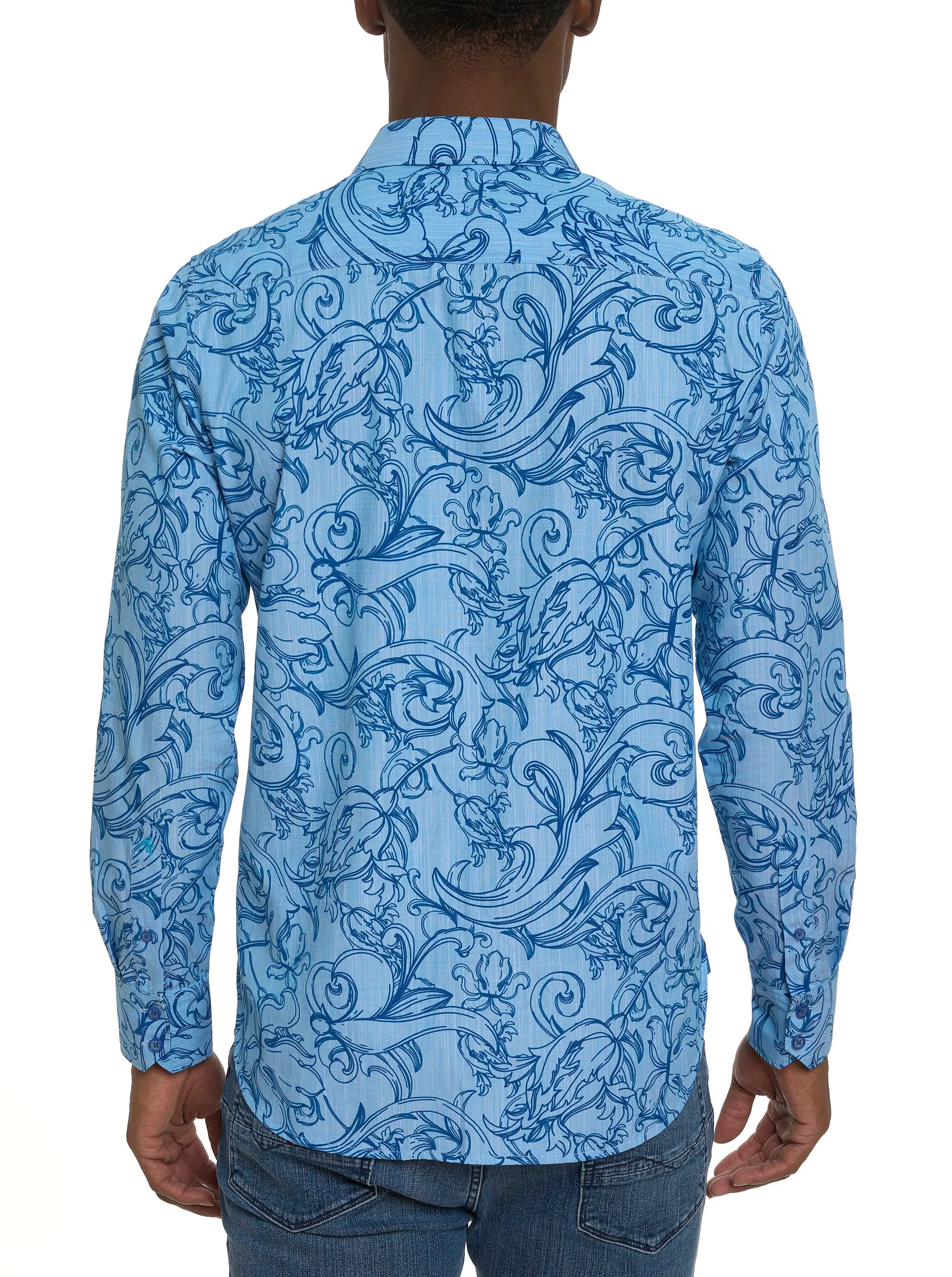 ROYALTON LONG SLEEVE BUTTON DOWN SHIRT sold by Robert Graham product image thumbnail 3