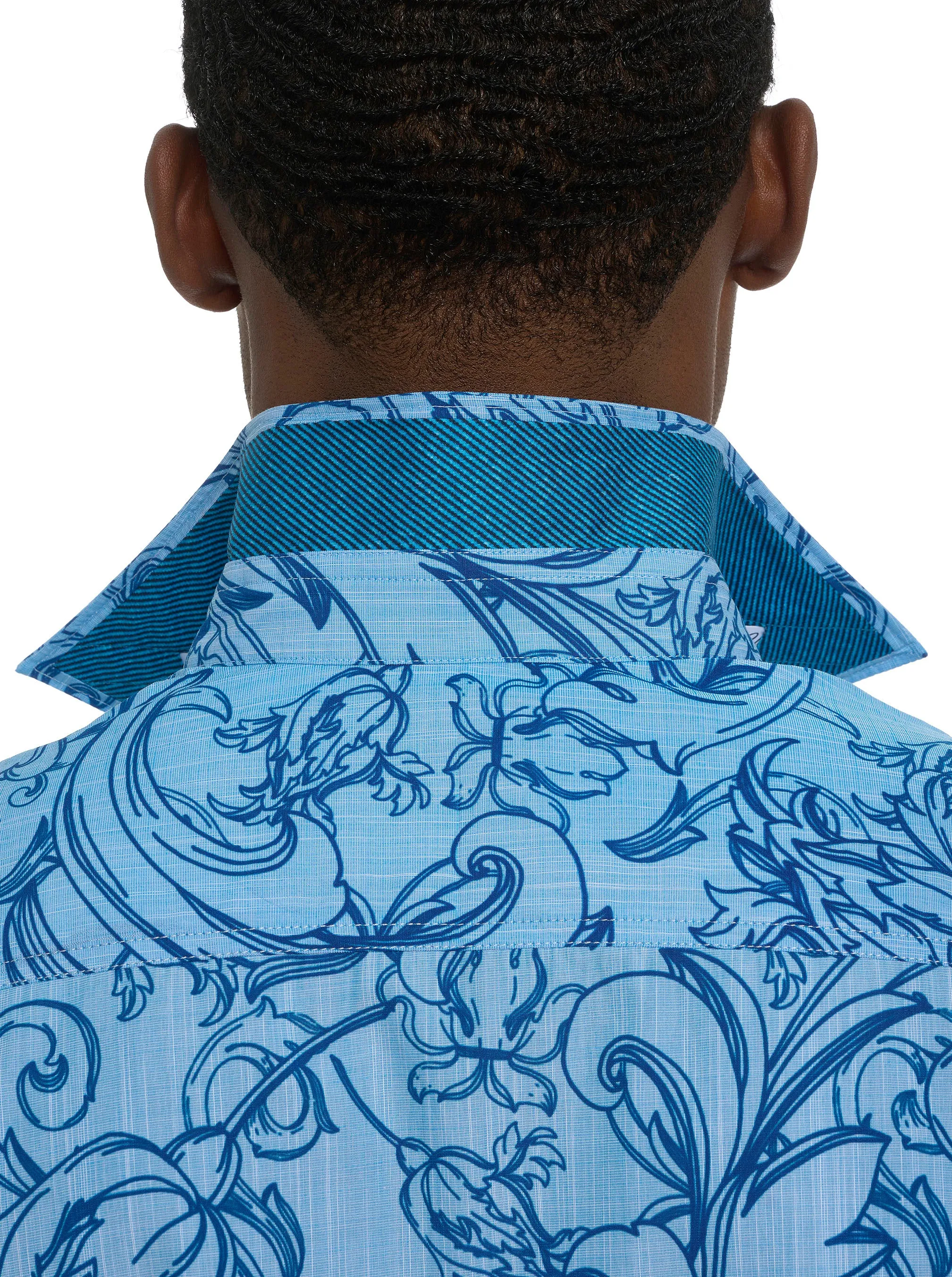ROYALTON LONG SLEEVE BUTTON DOWN SHIRT sold by Robert Graham product image thumbnail 5