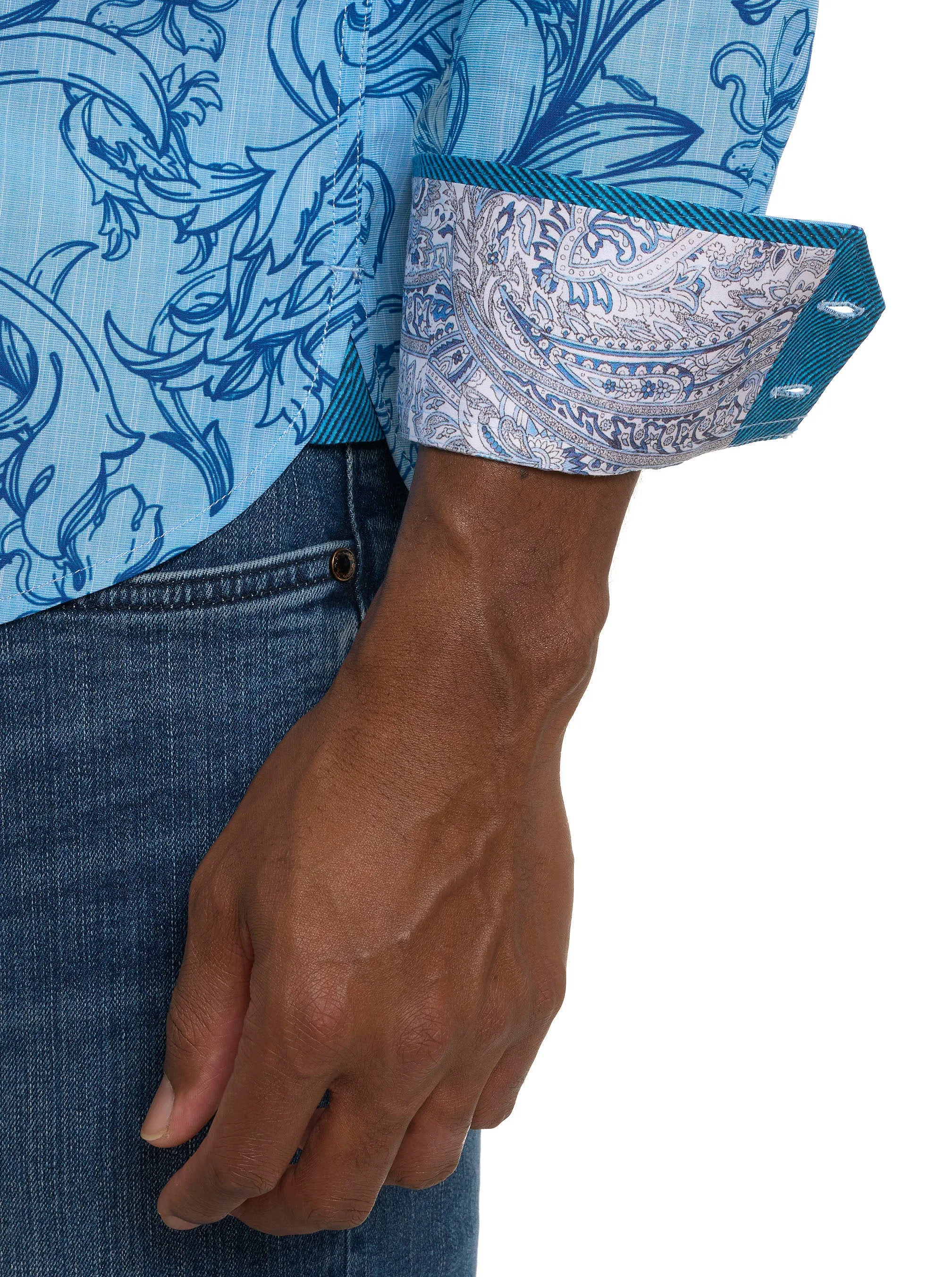 ROYALTON LONG SLEEVE BUTTON DOWN SHIRT sold by Robert Graham product image thumbnail 2