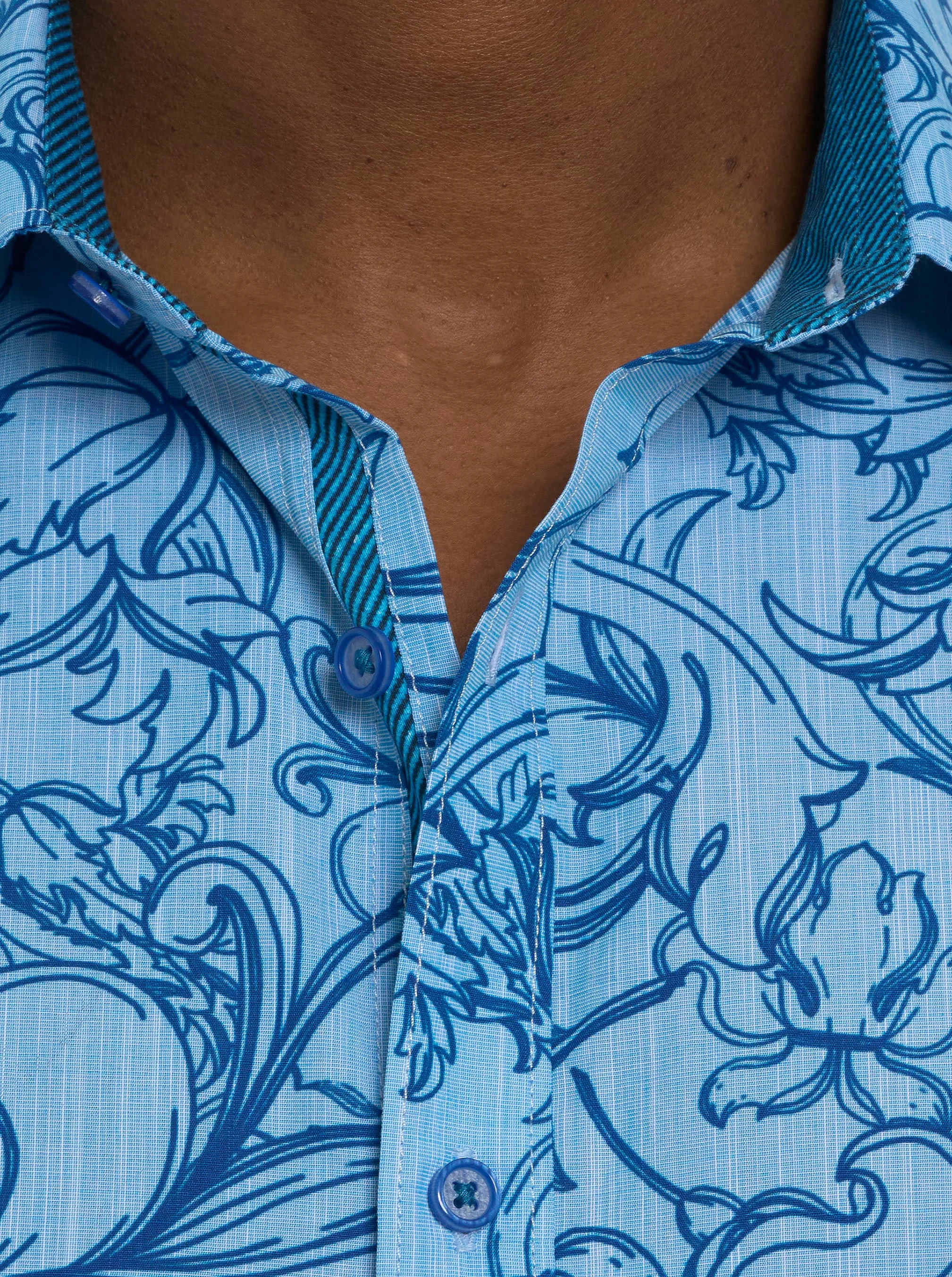 ROYALTON LONG SLEEVE BUTTON DOWN SHIRT sold by Robert Graham product image thumbnail 4