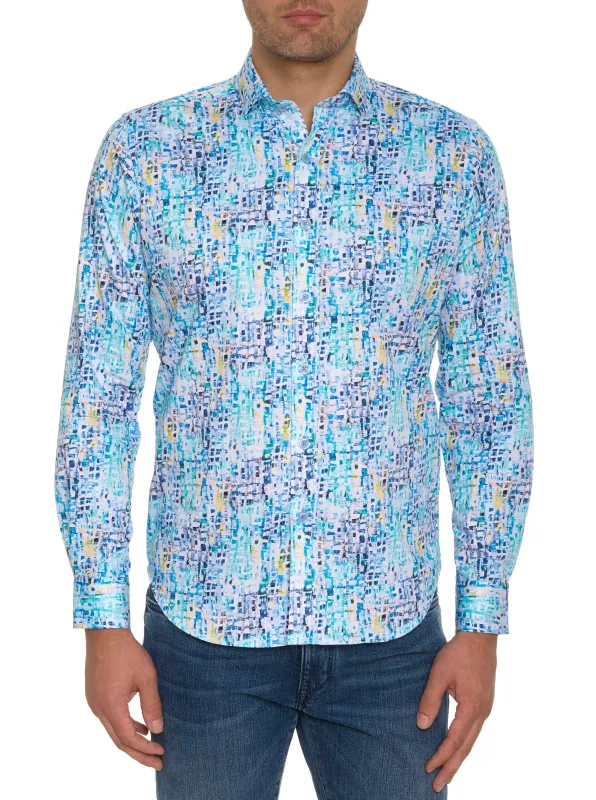 BELMONT LONG SLEEVE BUTTON DOWN SHIRT made by Robert Graham