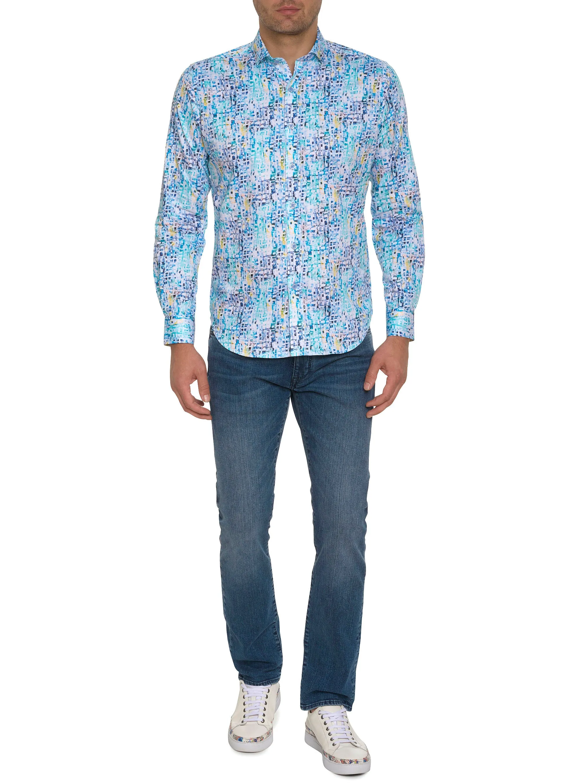 BELMONT LONG SLEEVE BUTTON DOWN SHIRT sold by Robert Graham product image thumbnail 5