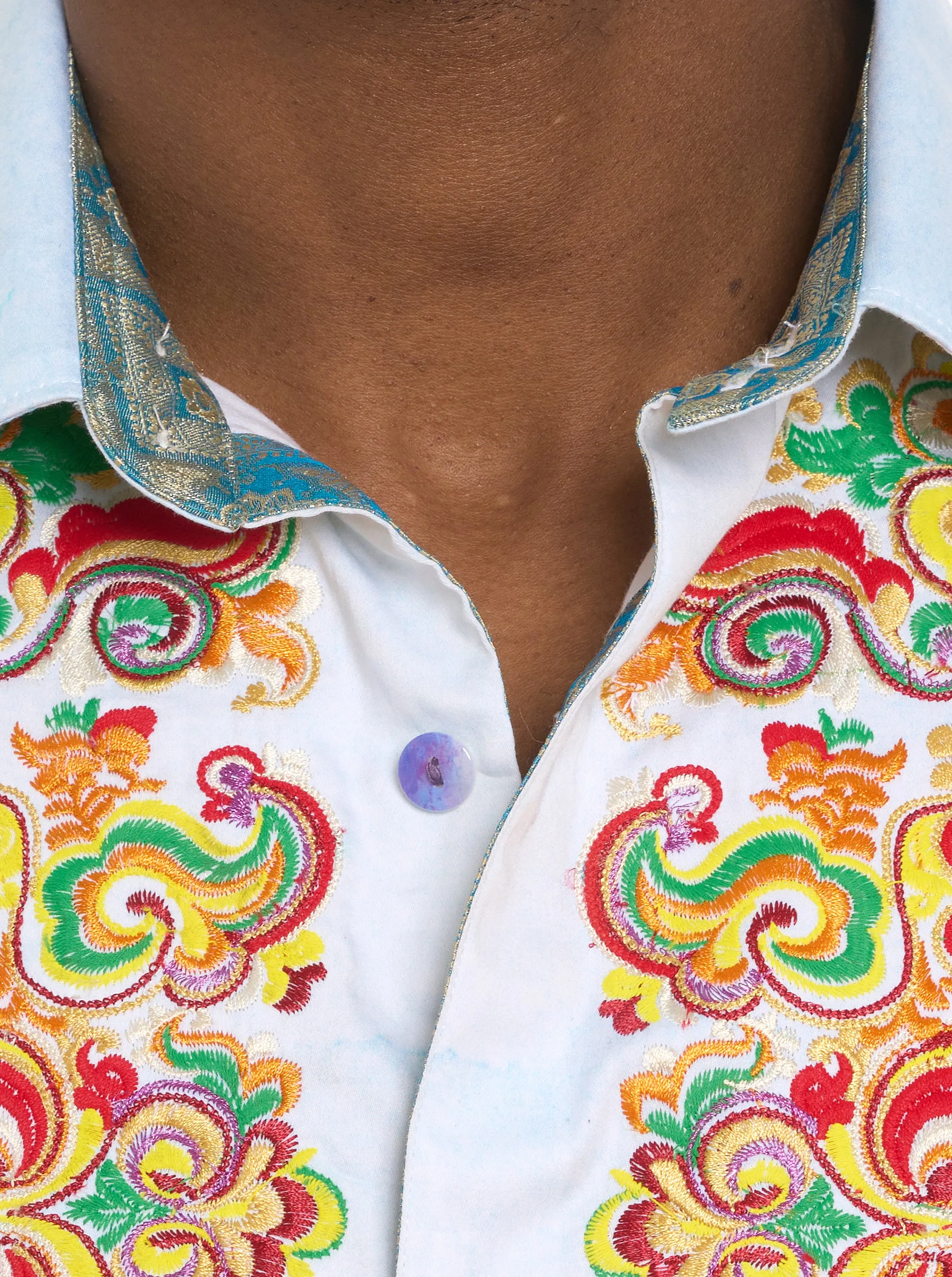 LIMITED EDITION THE ALPS LONG SLEEVE BUTTON DOWN SHIRT sold by Robert Graham product image thumbnail 3