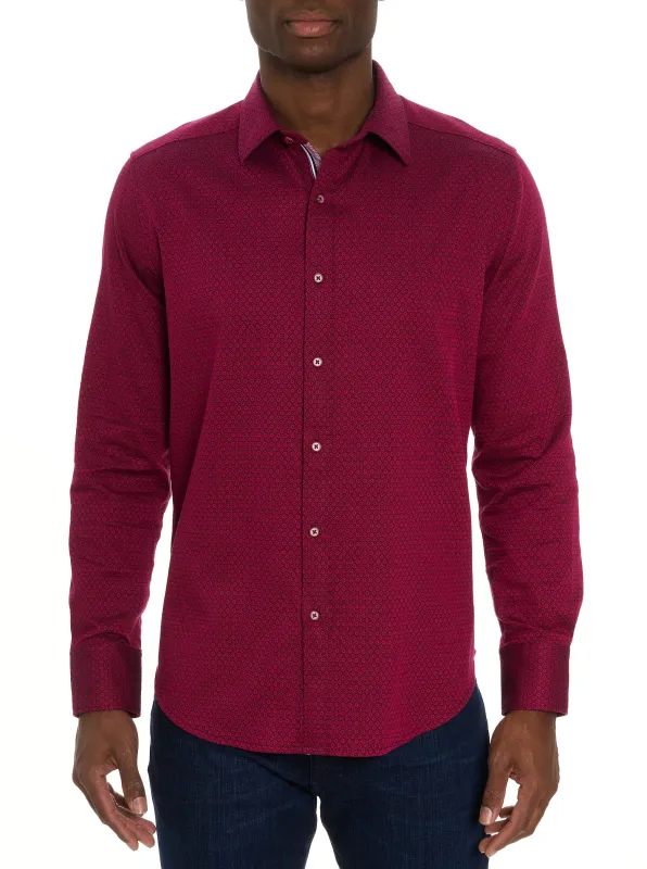 METRO LONG SLEEVE BUTTON DOWN SHIRT made by Robert Graham