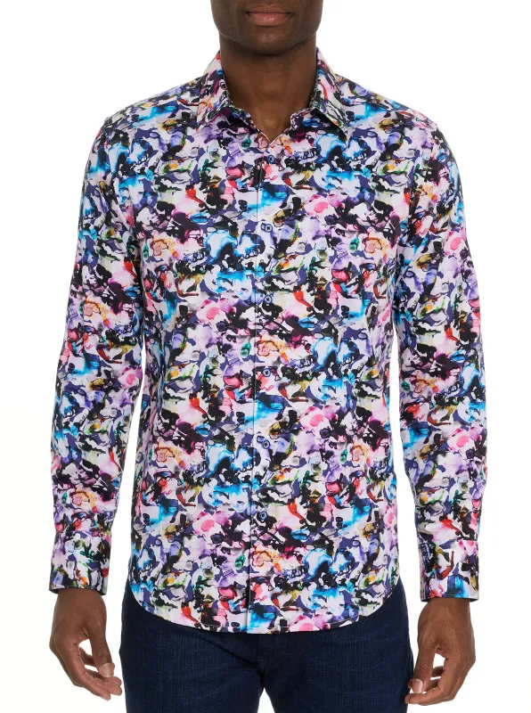 THE ATLAS LONG SLEEVE BUTTON DOWN SHIRT made by Robert Graham