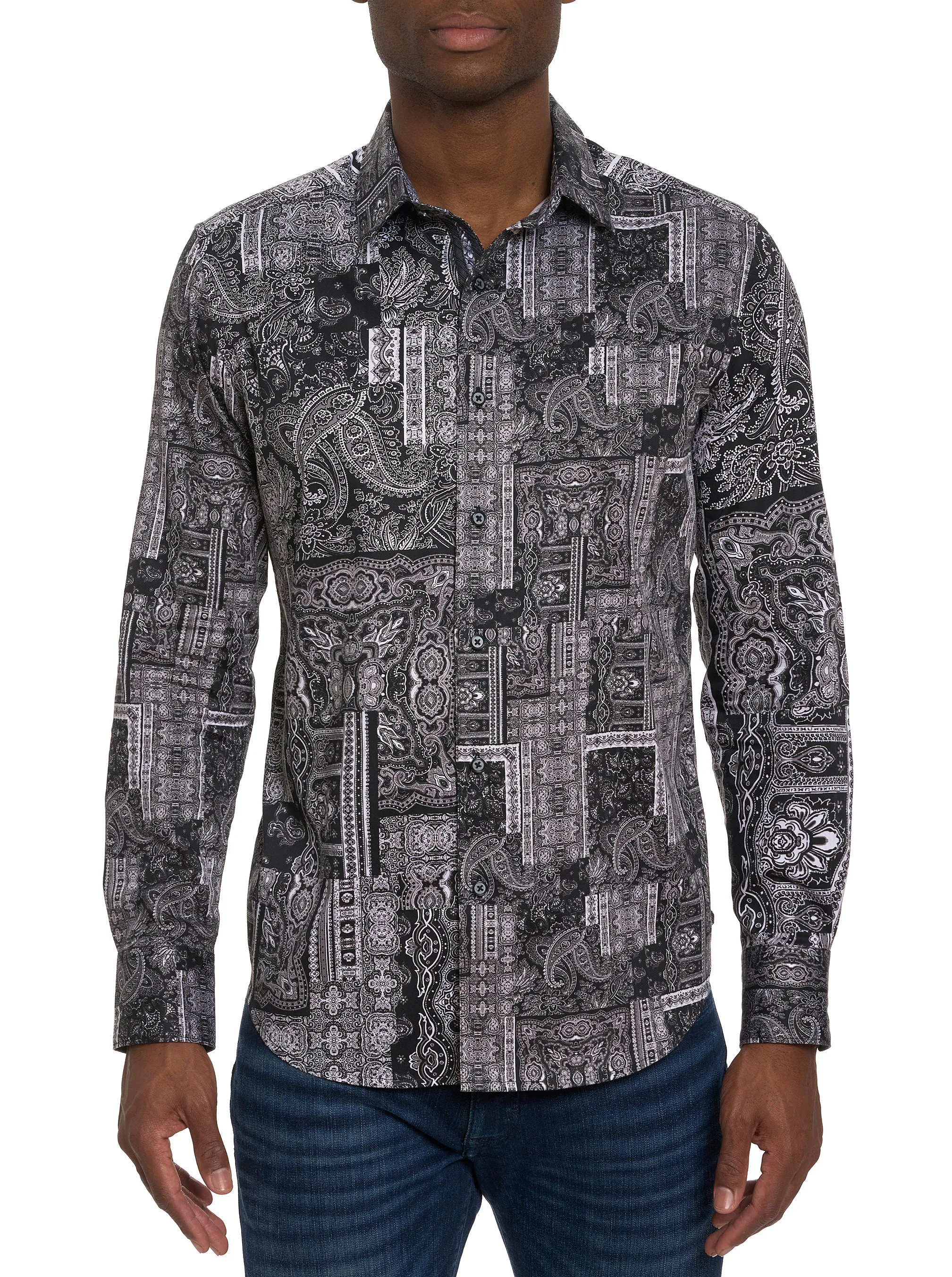 LOCARNO LONG SLEEVE BUTTON DOWN SHIRT sold by Robert Graham