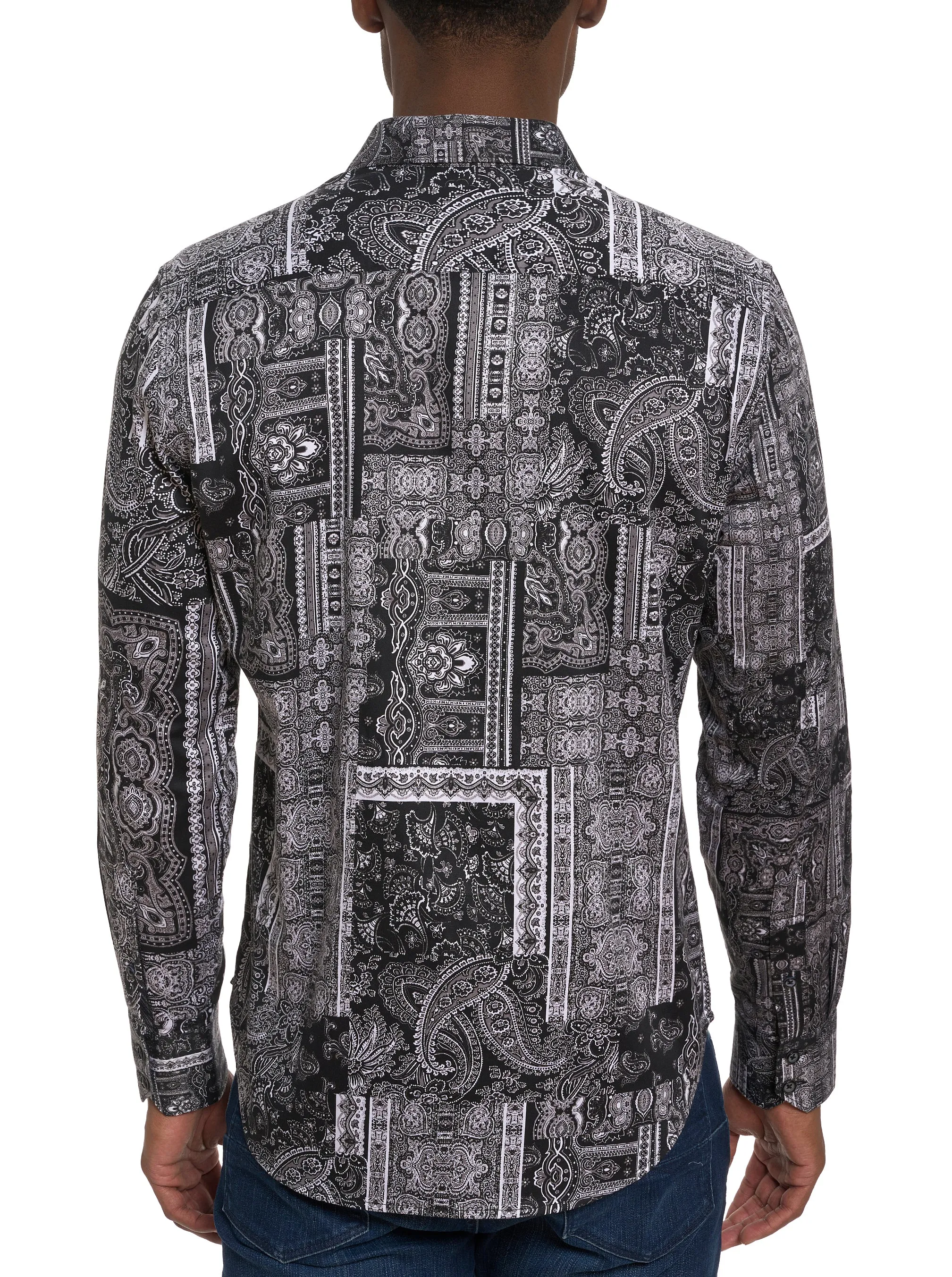LOCARNO LONG SLEEVE BUTTON DOWN SHIRT sold by Robert Graham product image thumbnail 3